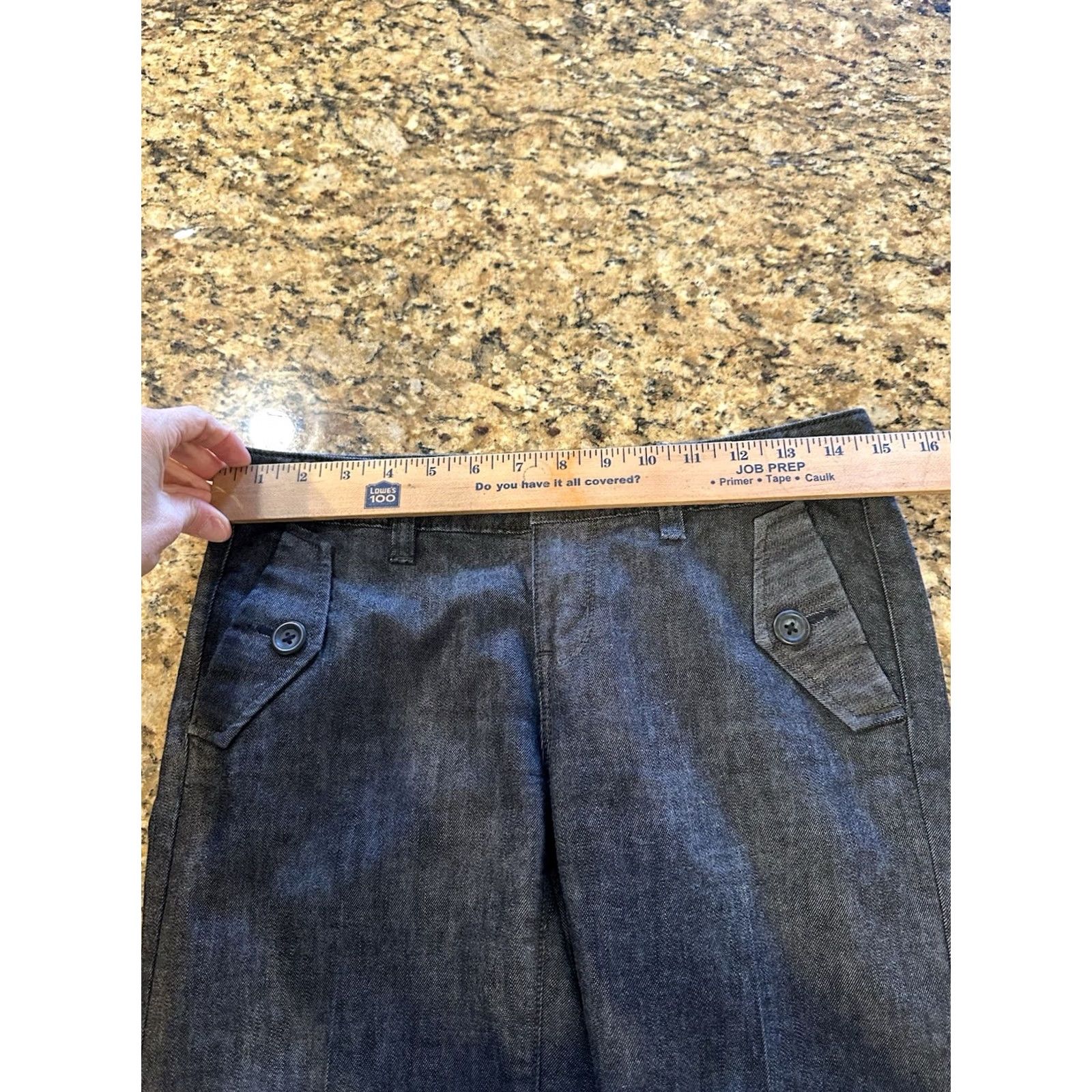 Gap VINTAGE Gap Pants Chambray Flare Leg Size 2 100% Cotton Low Rise Womens Blue Size 26" / US 2 / IT 38 - 5 Thumbnail