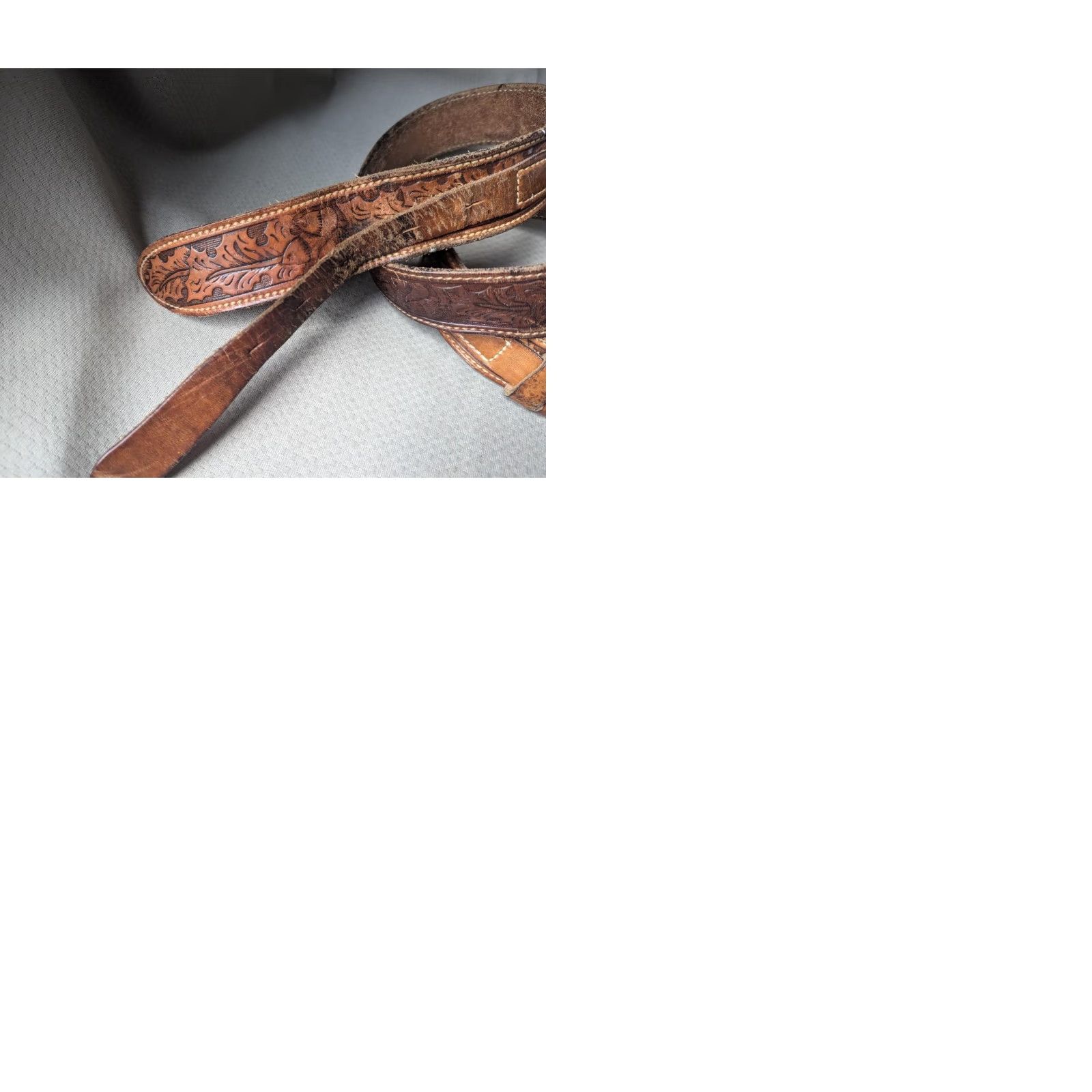 Vintage VINTAGE Textan belt 38 leather western Ranger Acorn buckle belt Mens Size 38 - 10 Thumbnail