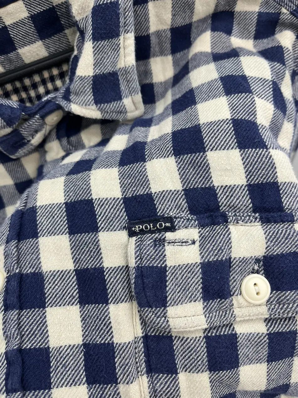 Polo Ralph Lauren Polo Ralph Lauren Heavy Cotton Check Flannel Overshirt Size US L / EU 52-54 / 3 - 4 Thumbnail