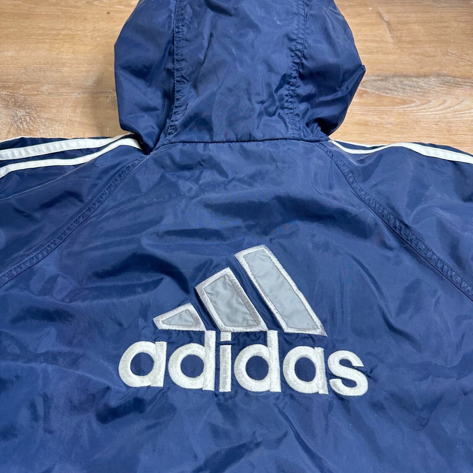 Adidas Vintage 90s Y2k Adidas Windbreaker Mens Medium Navy Blue Size US M / EU 48-50 / 2 - 5 Thumbnail