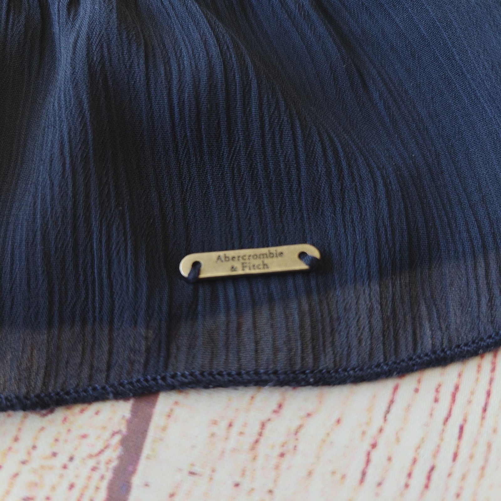 Abercrombie & Fitch Abercrombie & Fitch Sheer Peplum Navy Tank Top sz XS Size XS / US 0-2 / IT 36-38 - 7 Thumbnail