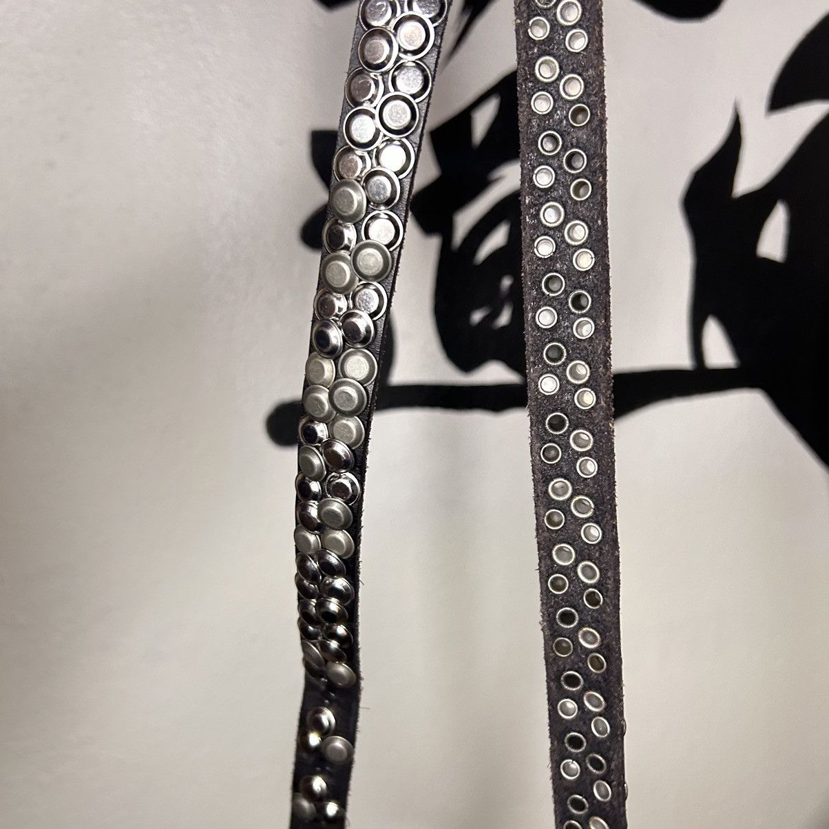 Affliction × Vintage Studded Skinny Leather Belt Vintage Size ONE SIZE - 6 Thumbnail