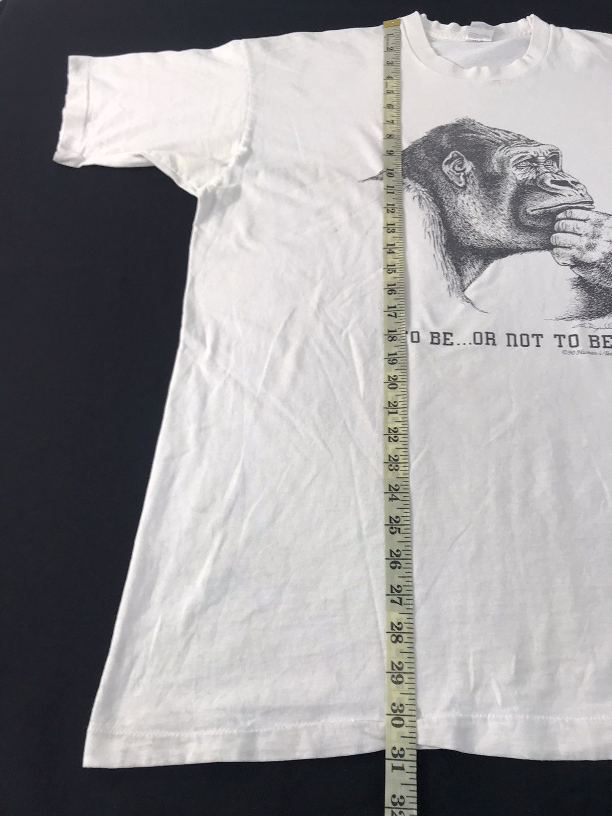 Japanese Brand 90s Human I Tees To Be Or Not To Be Humour Big Ape Printed Size US XL / EU 56 / 4 - 10 Thumbnail