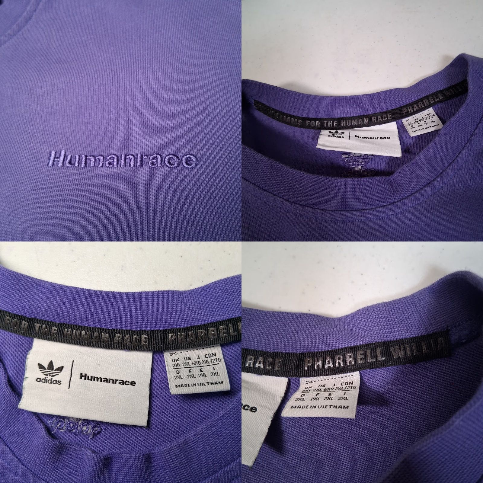 Adidas Adidas Shirt Pharrell Williams Humanrace 2XL Purple Heavyweight Cotton Cropped Size XXL / US 16-18 / IT 52-54 - 8 Thumbnail