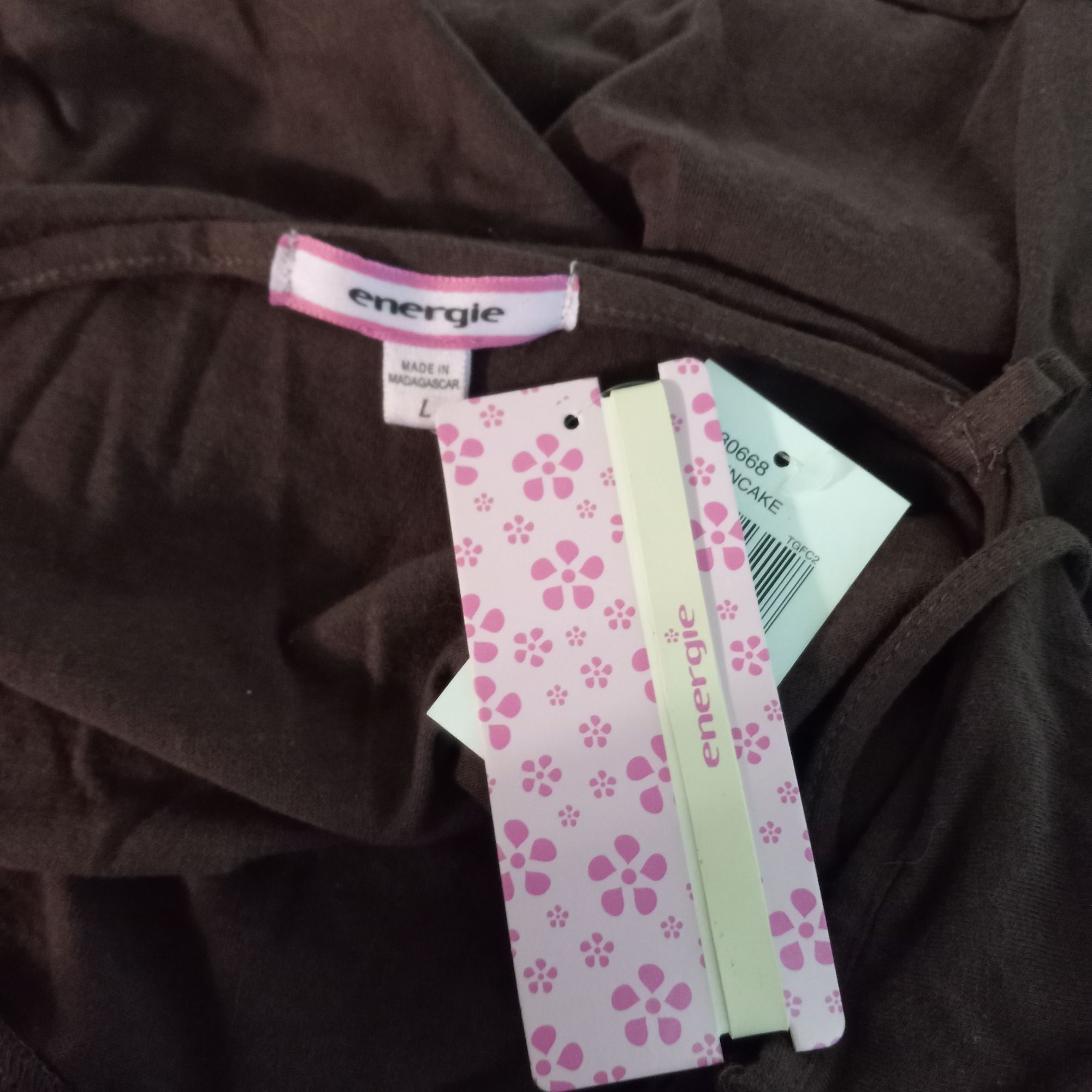 Energie Energie L Camisole Top Juniors Adjustable Strap Brown Twist Size L / US 10 / IT 46 - 7 Thumbnail