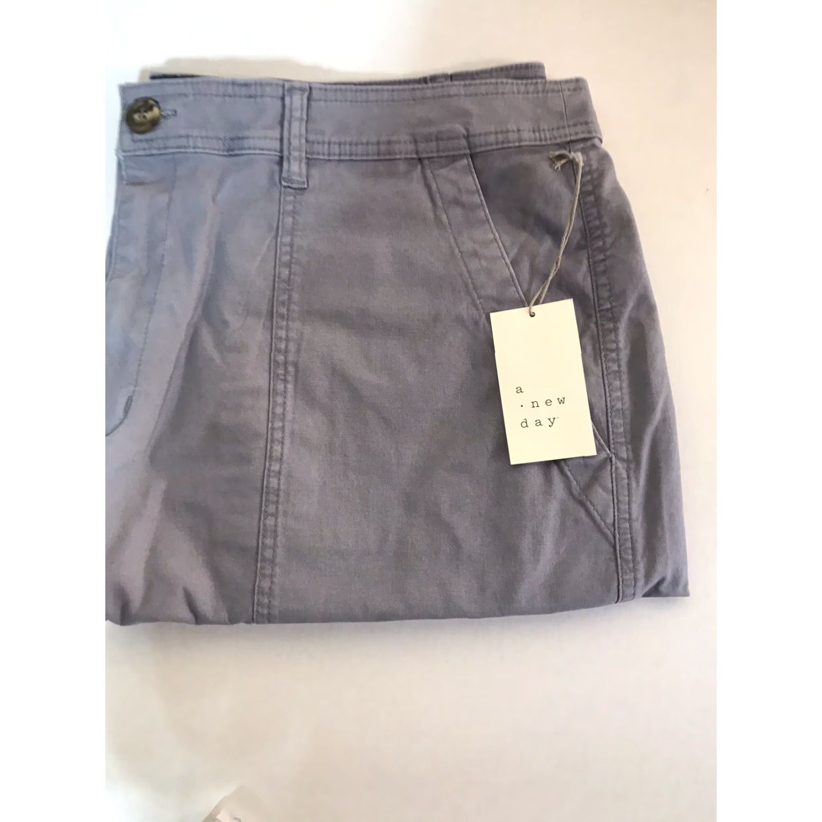 Vintage VINTAGE A New Day Women's Shorts Chino Casual Summer Size 18W Gray Stretch Size 40" / US 18 - 2 Thumbnail