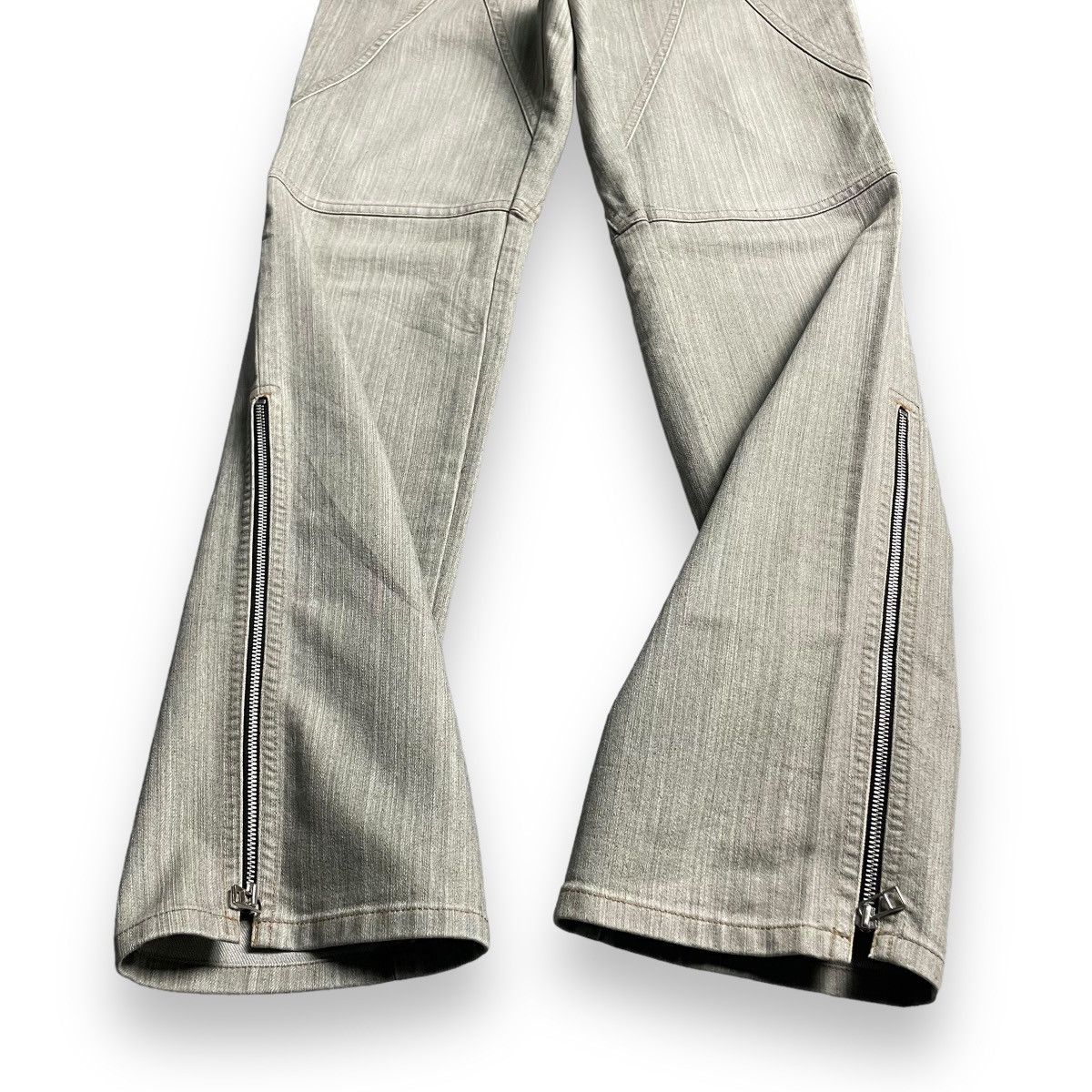 If Six Was Nine × Le Grande Bleu (L.G.B.) × Michel Klein 🇯🇵 Y2K MICHEL KLEIN MULTIZIPPER DENIM PANTS Size US 34 / EU 50 - 5 Thumbnail