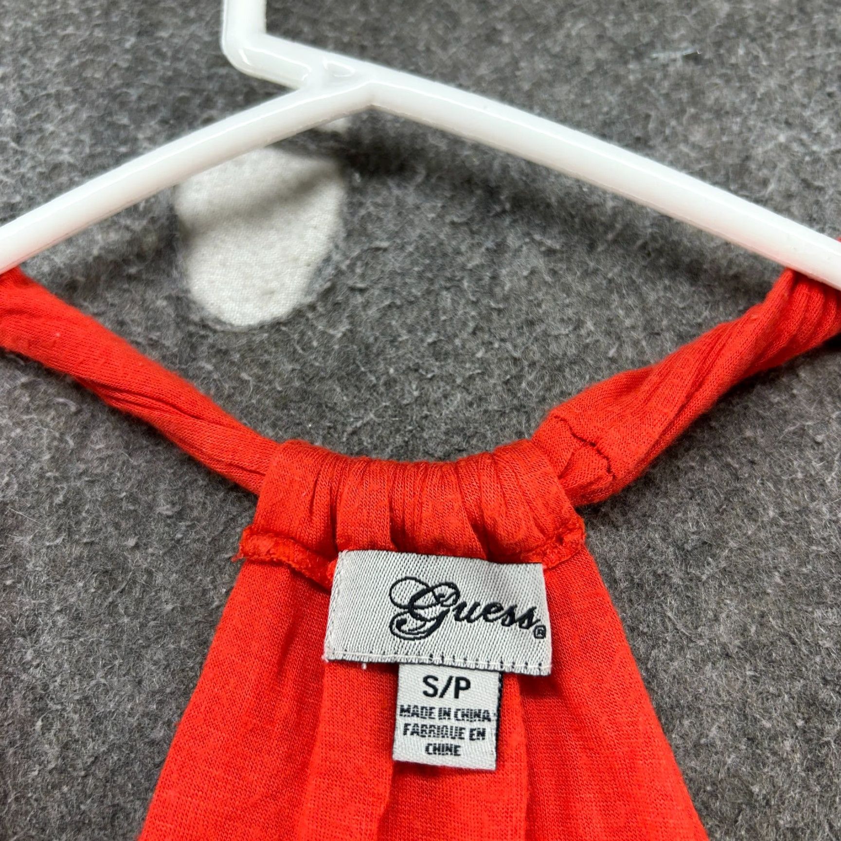 Guess VINTAGE Guess Dress Womens Small Orange Coral Mini Sleeveless Racerback 90s Size S / US 4 / IT 40 - 3 Thumbnail