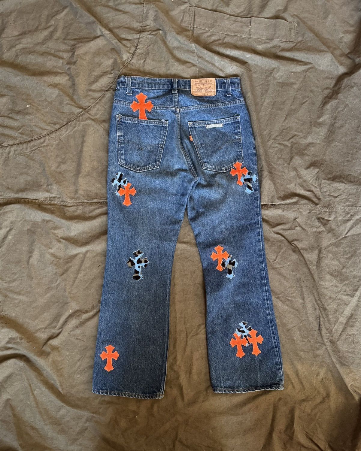 Chrome Hearts × Levi's Chrome Hearts Levi’s Cross Patch Jeans Size US 33 - 2 Thumbnail
