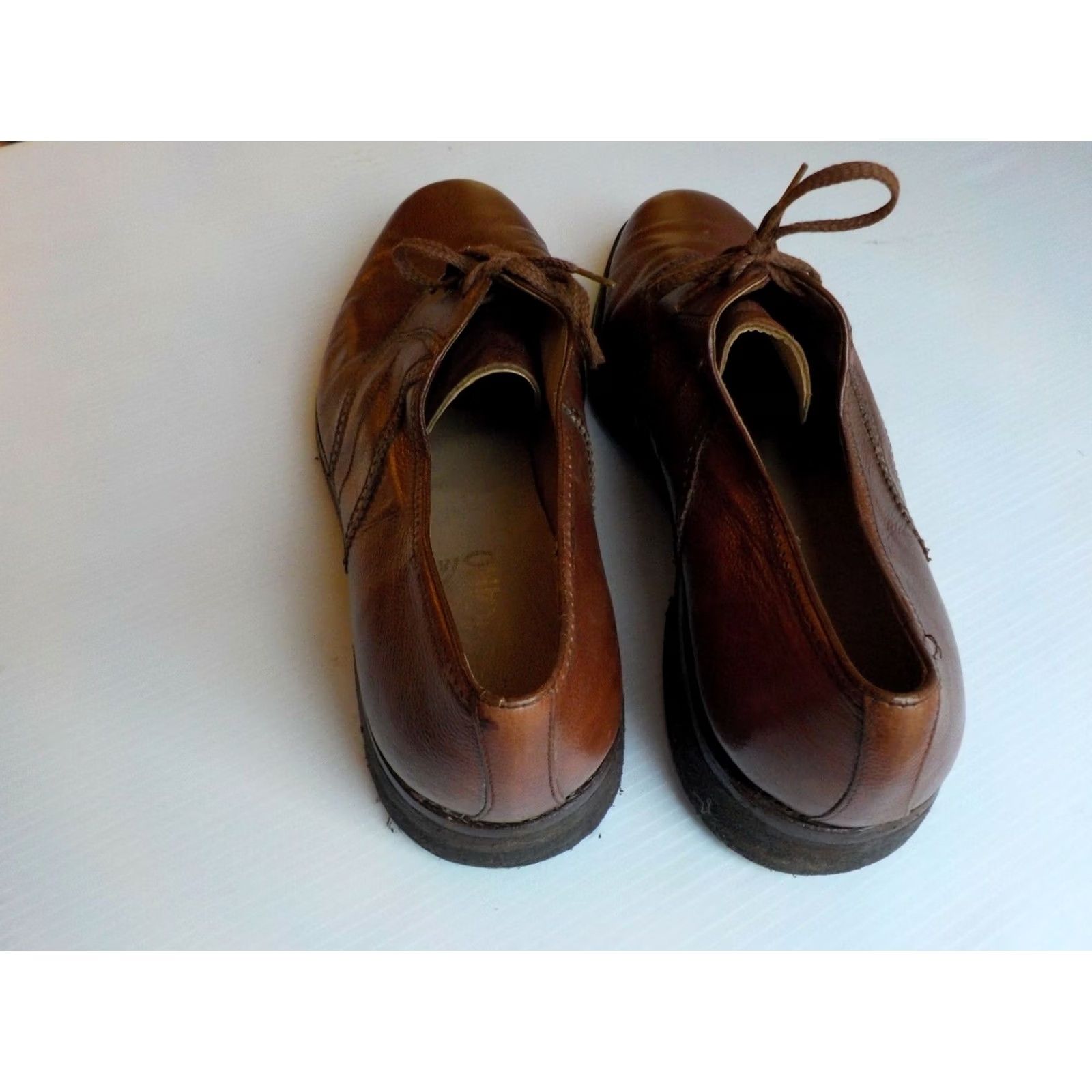 Salvatore Ferragamo VINTAGE Salvatore Ferragamo Pebble Grained Lace Ups Brown Dress Shoes 13 Leather Gum Soles Men Mens Shoes Size US 13 / EU 46 - 3 Thumbnail
