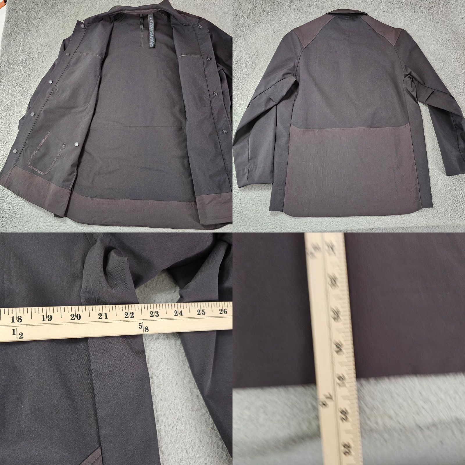 Lululemon Lululemon Jacket Mens Large Grey Snap Front Collared Coat Outerwear Quick Dry Water Resistant Wind-Resistant Pockets Zipped Size US L / EU 52-54 / 3 - 8 Thumbnail