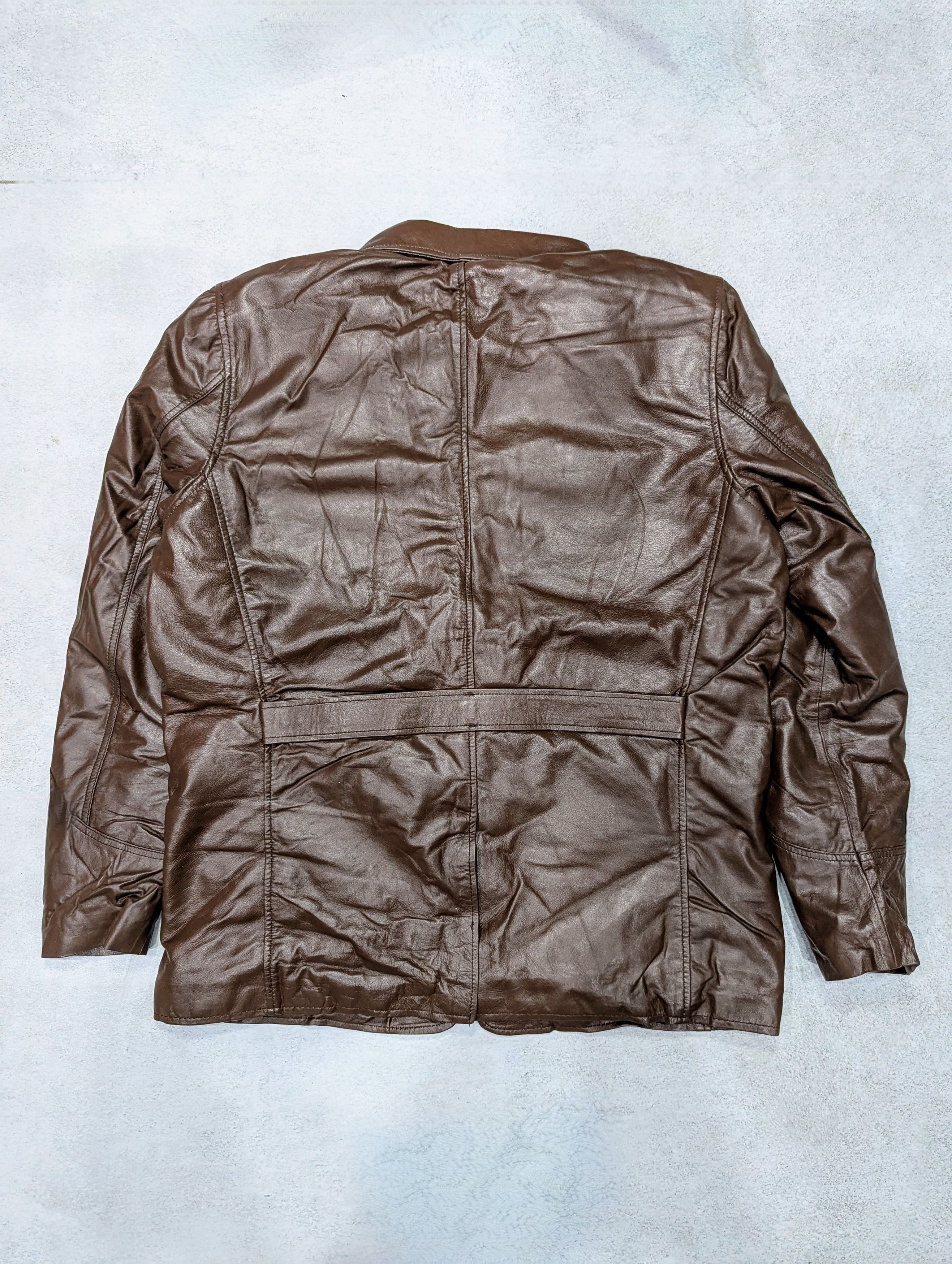 Genuine Leather × Vintage Men Distressed Brown Leather Jacket Military Inspired Rugged Size US M / EU 48-50 / 2 - 4 Thumbnail