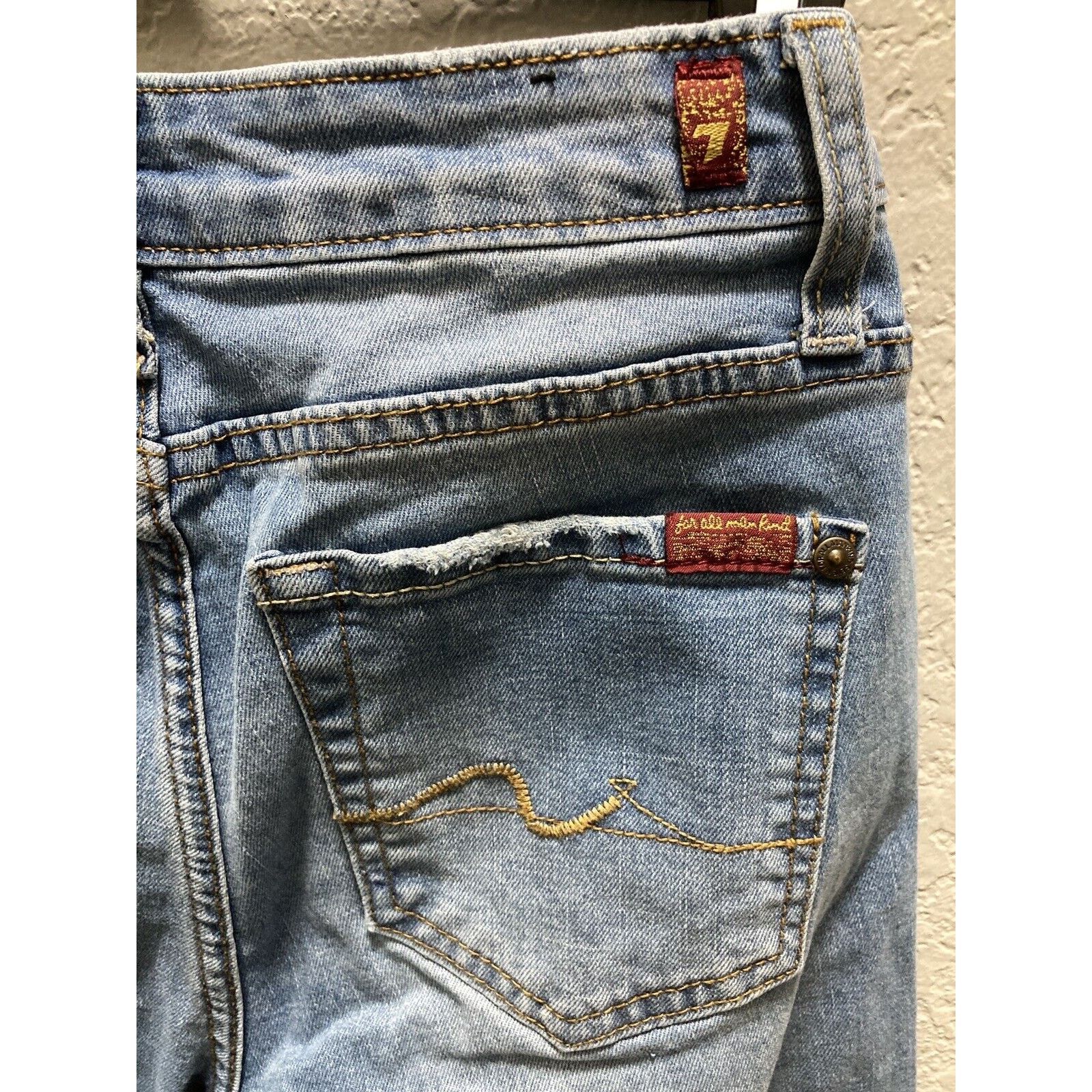 7 For All Mankind 7 FOR ALL MANKIND SLIMMY Denim Jeans Boy Size 16 Distressed Size 38" / US 16 / IT 52 - 6 Thumbnail