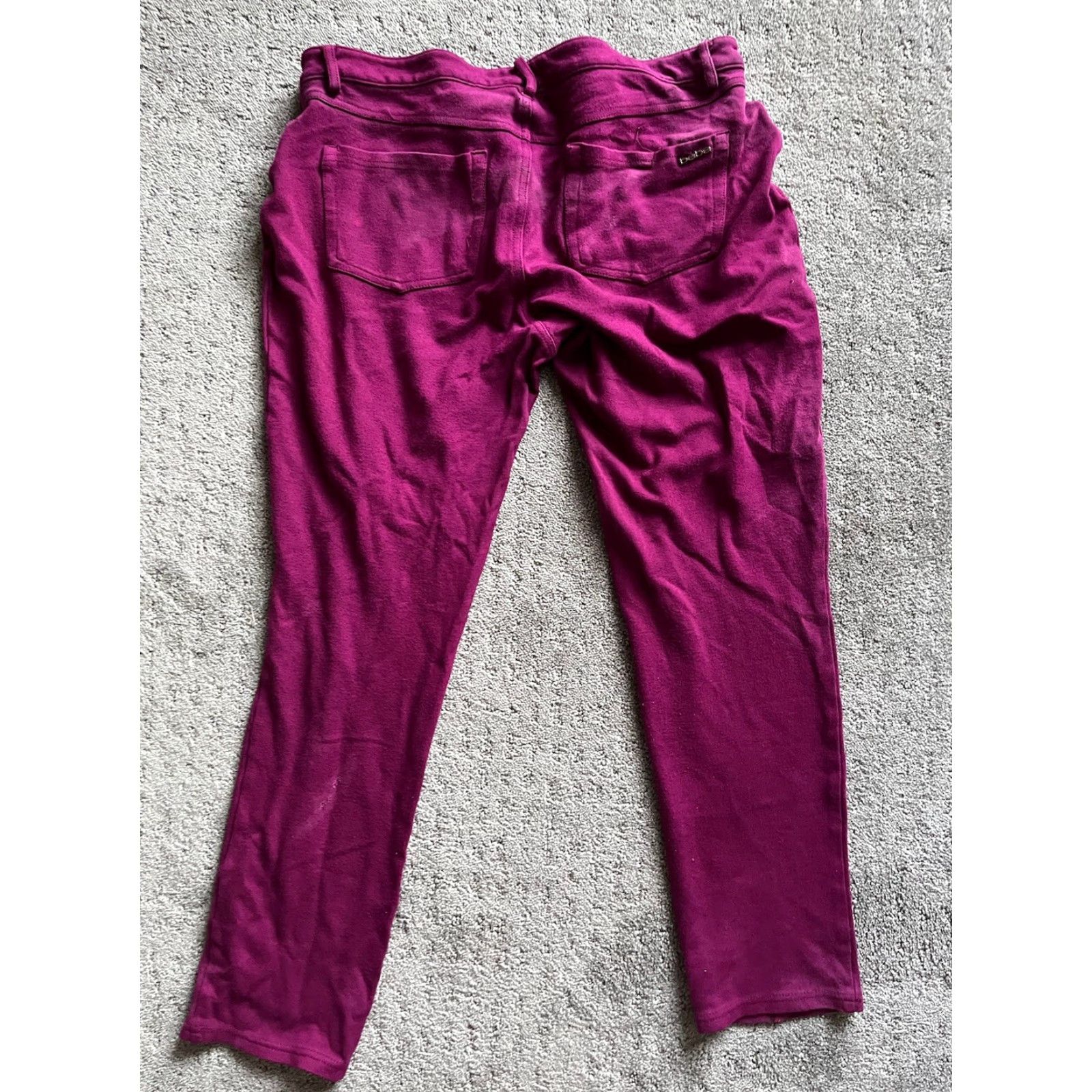 Bebe VINTAGE Bebe Purple Skinny Pants Womens Large Zip Front Jegging Clothing Size 36" / US 14 / IT 50 - 3 Thumbnail