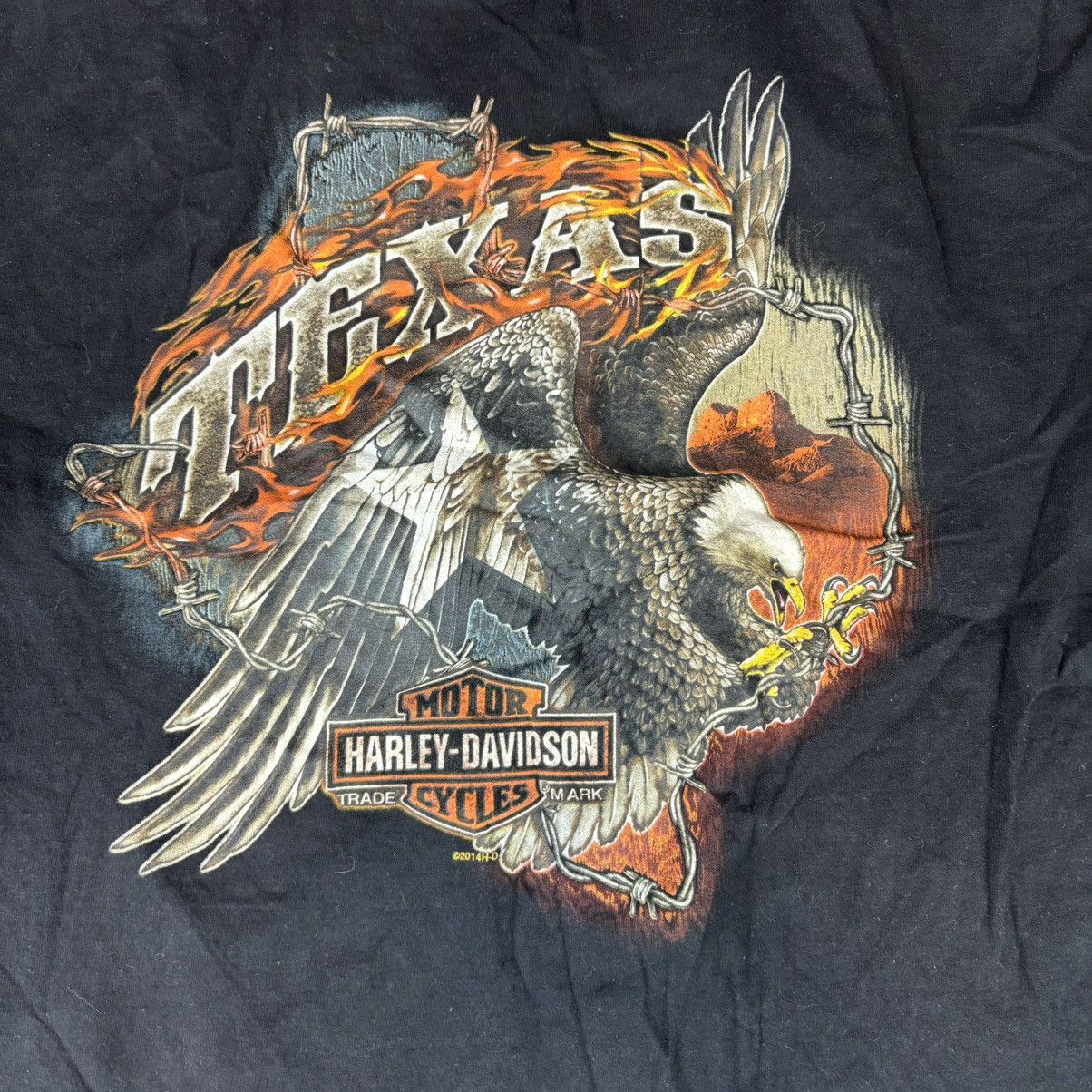 Harley Davidson Y2k black Harley Davidson texas eagle flames tshirt Size US XL / EU 56 / 4 - 4 Thumbnail