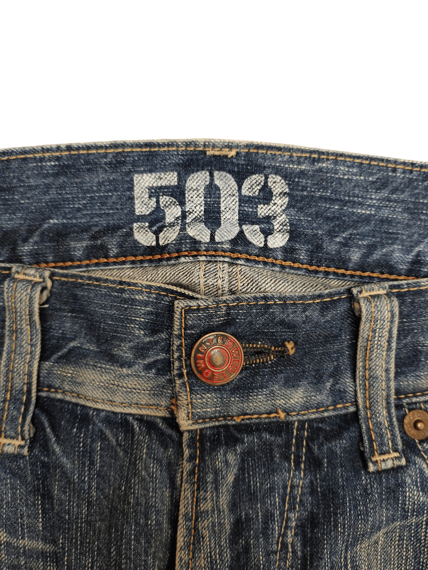 Number (N)ine × Undercover Edwin 503 Clawmark Distress Faded Jeans Undercover Style Size US 34 / EU 50 - 5 Thumbnail