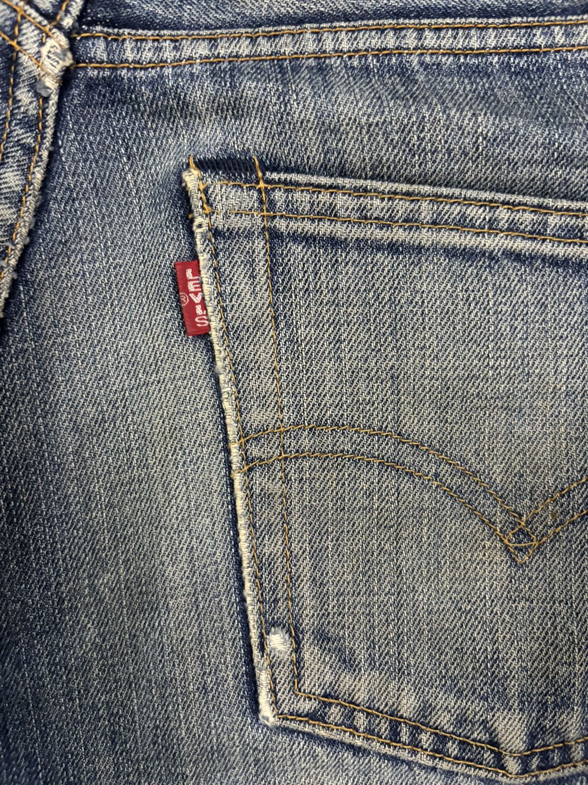 Levi's Vintage 90s Levis 502 Big E Selvedge Distressed Grunge Jeans Size US 29 - 15 Thumbnail