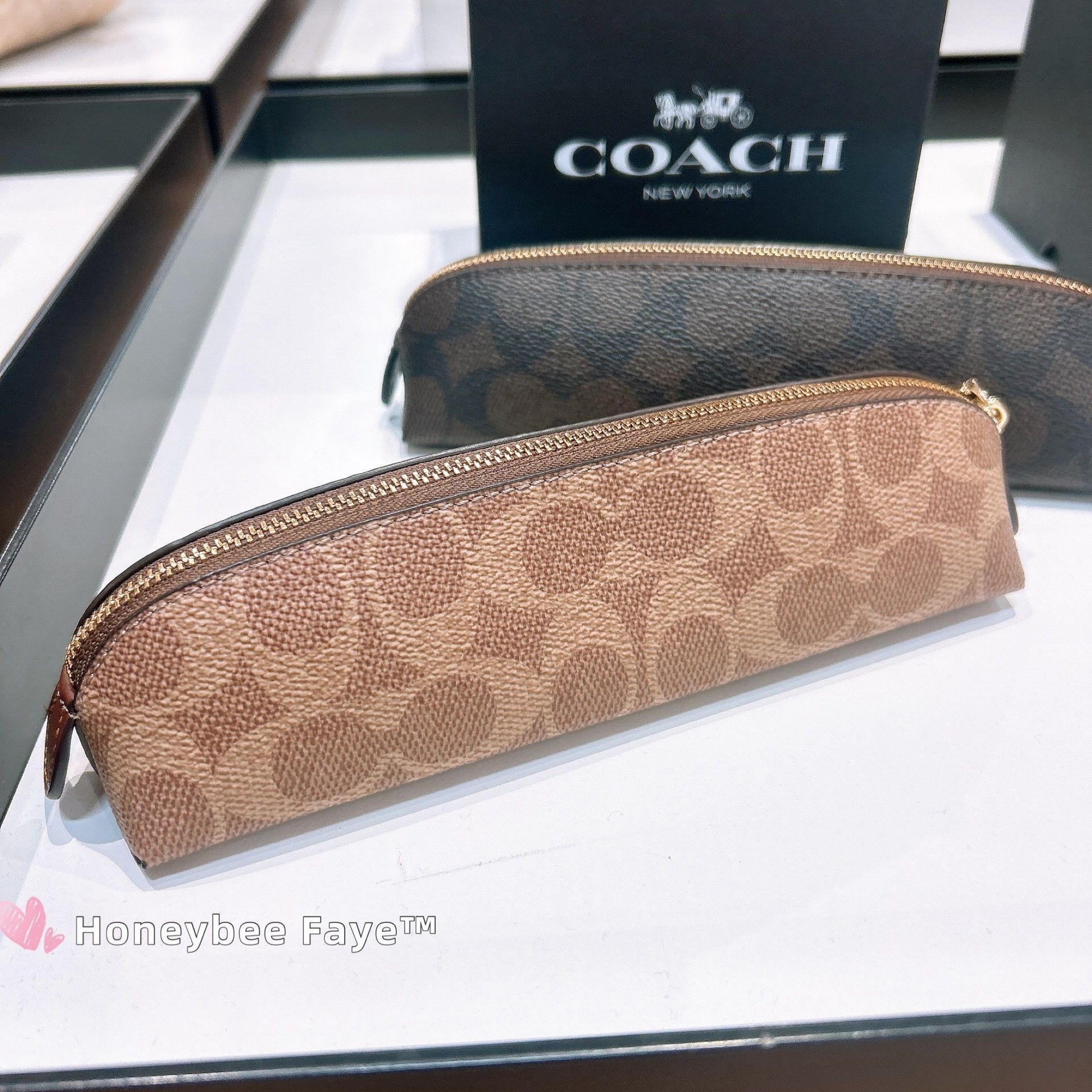 Coach Pencil Case In Signature Canvas CZ206 Size ONE SIZE - 3 Thumbnail