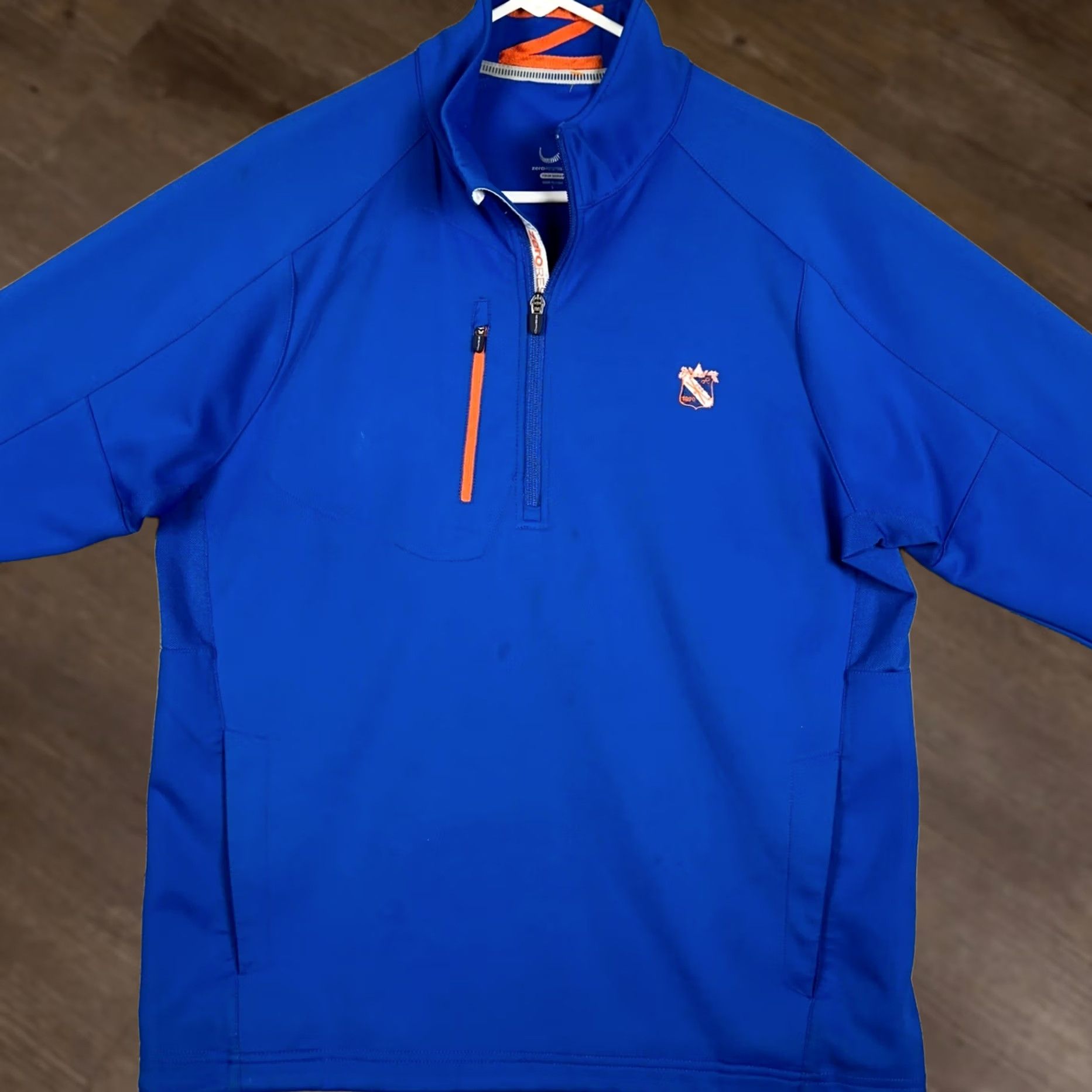 Vintage Zero Restriction Tour Series Jacket Mens L Blue Royal Blue 1/4 Zip Pullover Stretch Golf Activewear Winter Spring Fall Casual Mens Size US L / EU 52-54 / 3 - 1 Thumbnail