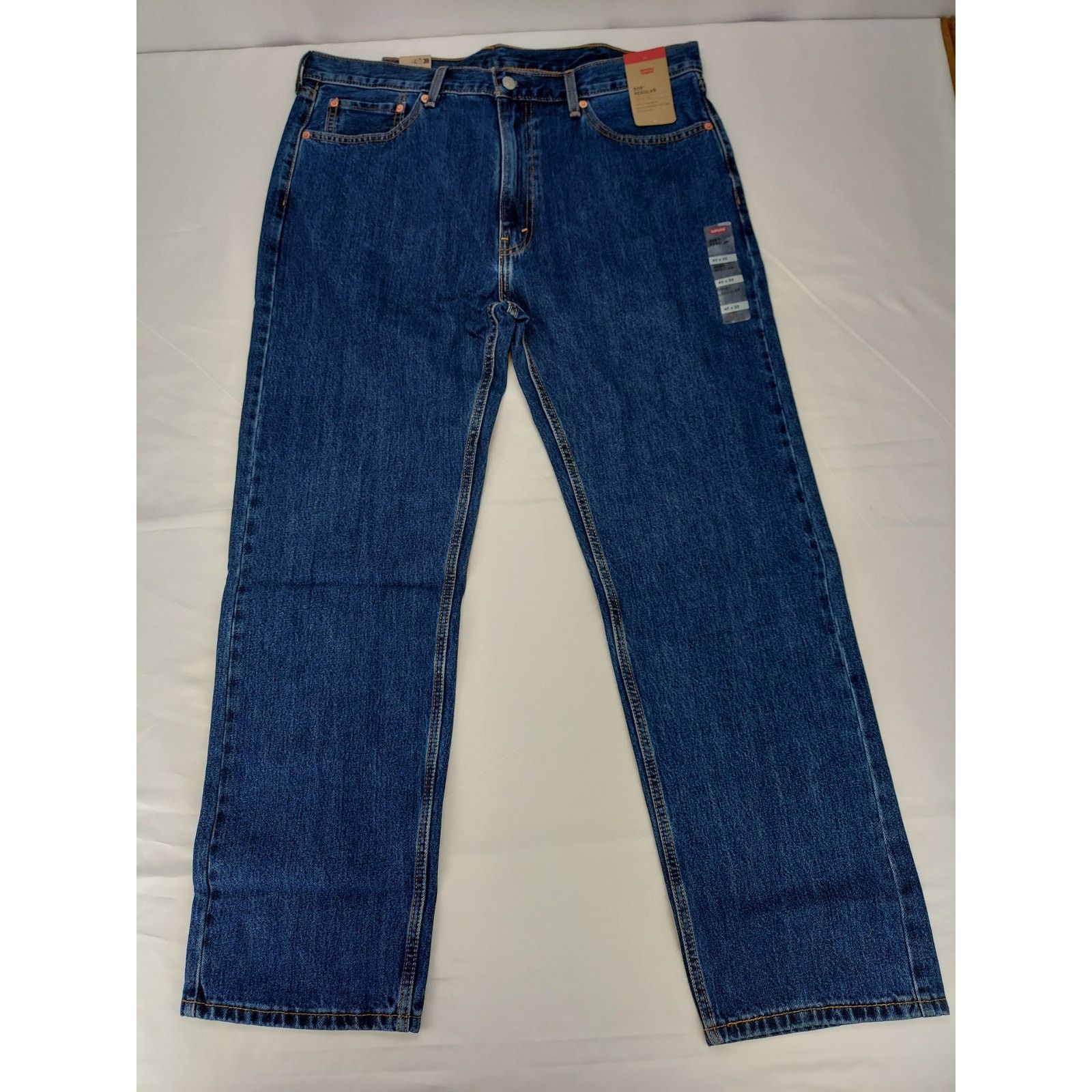 Levi's Levis NEW 505 Regular Straight Leg 40x32 Dark Stonewash Jean Size US 40 / EU 56 - 3 Thumbnail