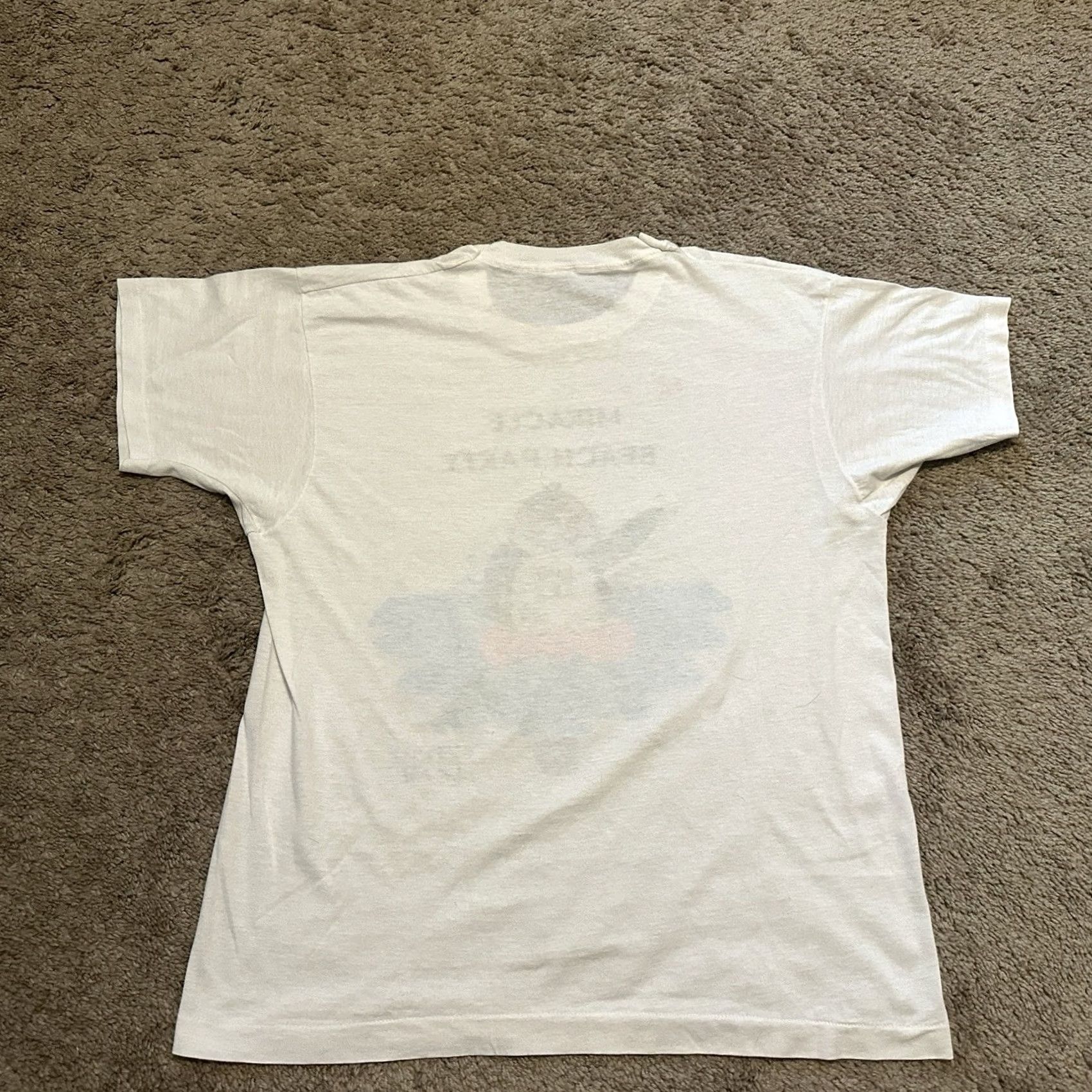 Vintage VINTAGE Screen Stars Shirt Men M Miracle Beach Party Radio 80s White Short Sleeve T-Shirt Size US M / EU 48-50 / 2 - 4 Thumbnail