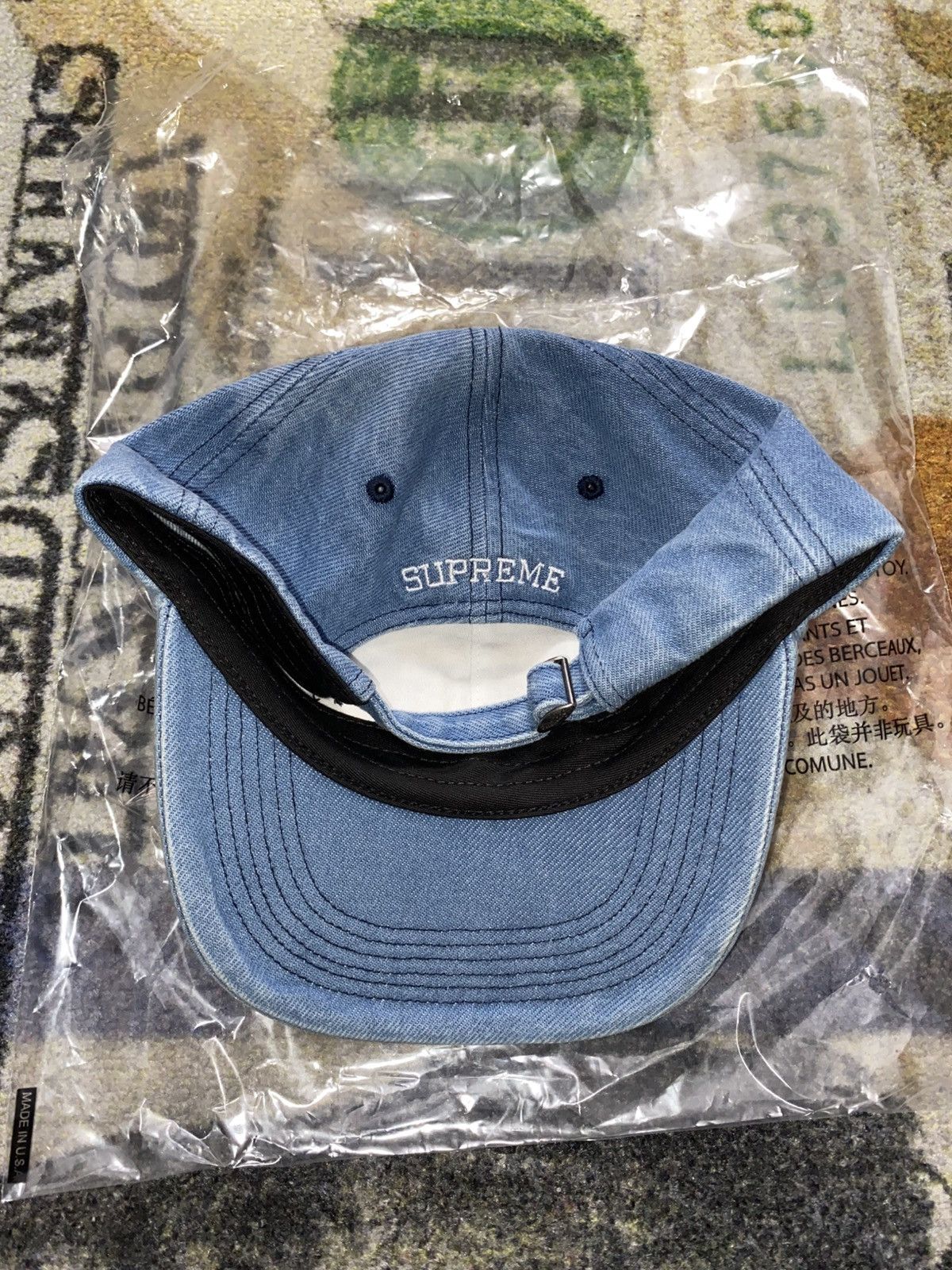 帽子 Supreme License Plate 6-PanelWashed Blue Supreme License Plate 6-Panel (SS25) - $48