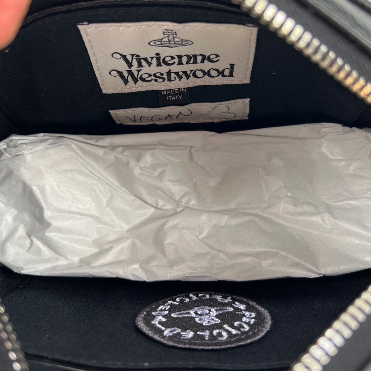 Vivienne Westwood Vivienne Westwood Anna Re-Vegan Grain Black Camera Bag Size ONE SIZE - 6 Thumbnail