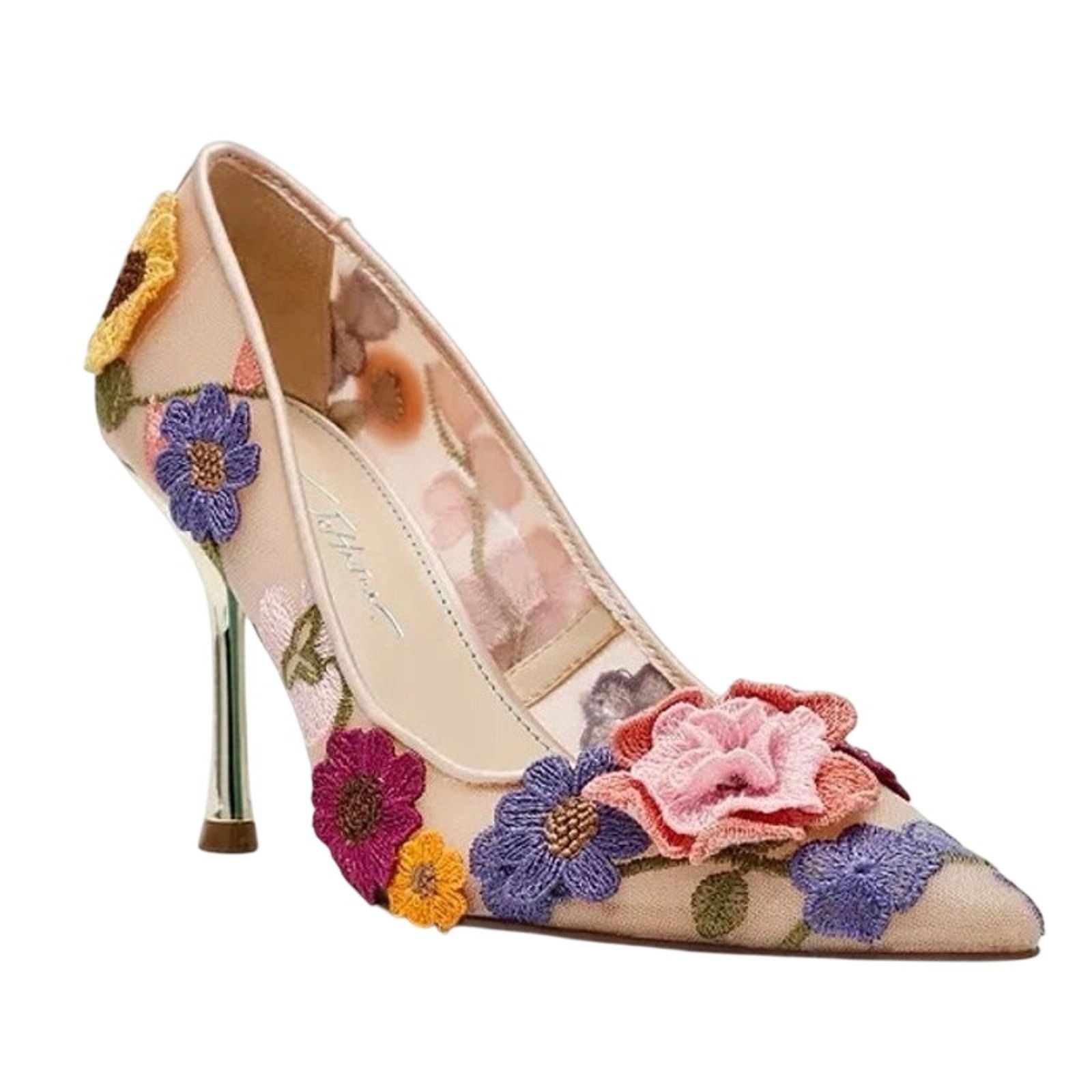 Betsey Johnson BETSEY JOHNSON Aimey Floral Applique Mesh Pumps Size 11 New Size US 11 / IT 41 - 1 Thumbnail