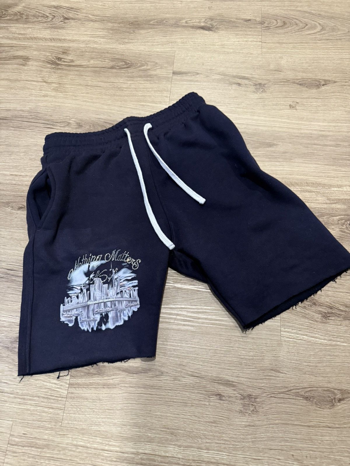 Other Custom Graphic Y2K Shorts With Rhinestones Size US 32 / EU 48 - 1 Thumbnail