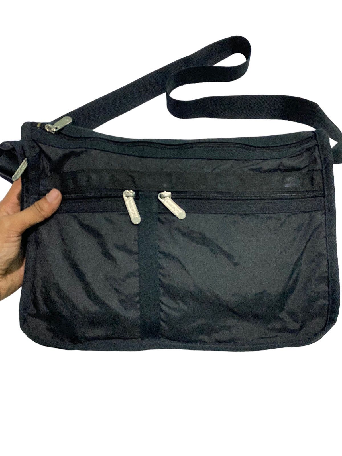 LeSportsac × Vintage Vintage Lesportsac Deluxe Shoulder Satchel Black Bag Size ONE SIZE - 3 Thumbnail