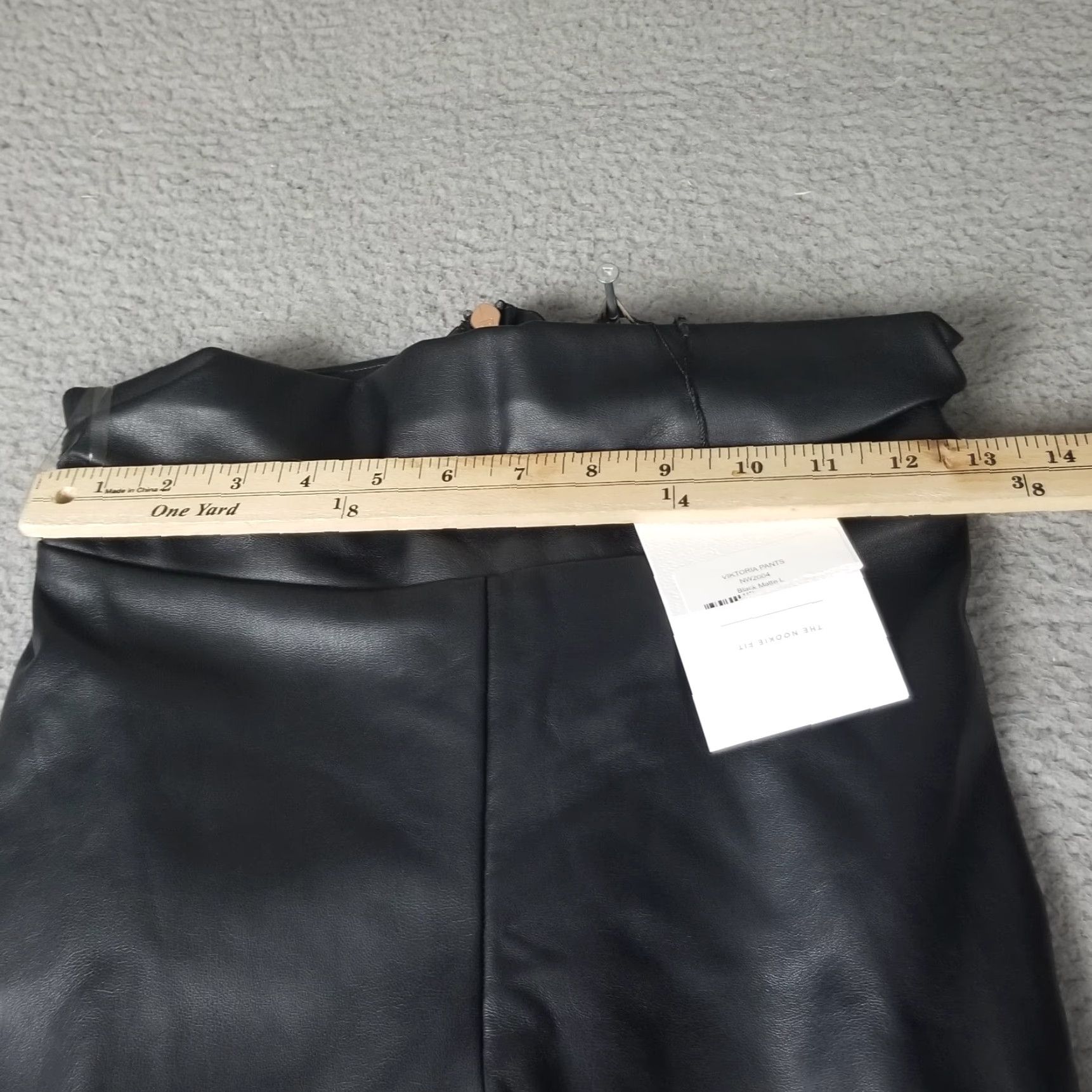 Vintage Nookie Viktoria Pants Black Matte Vinyl HIGH RISE Patent Leather Punk WOMEN Large L" Size 36" / US 14 / IT 50 - 2 Thumbnail