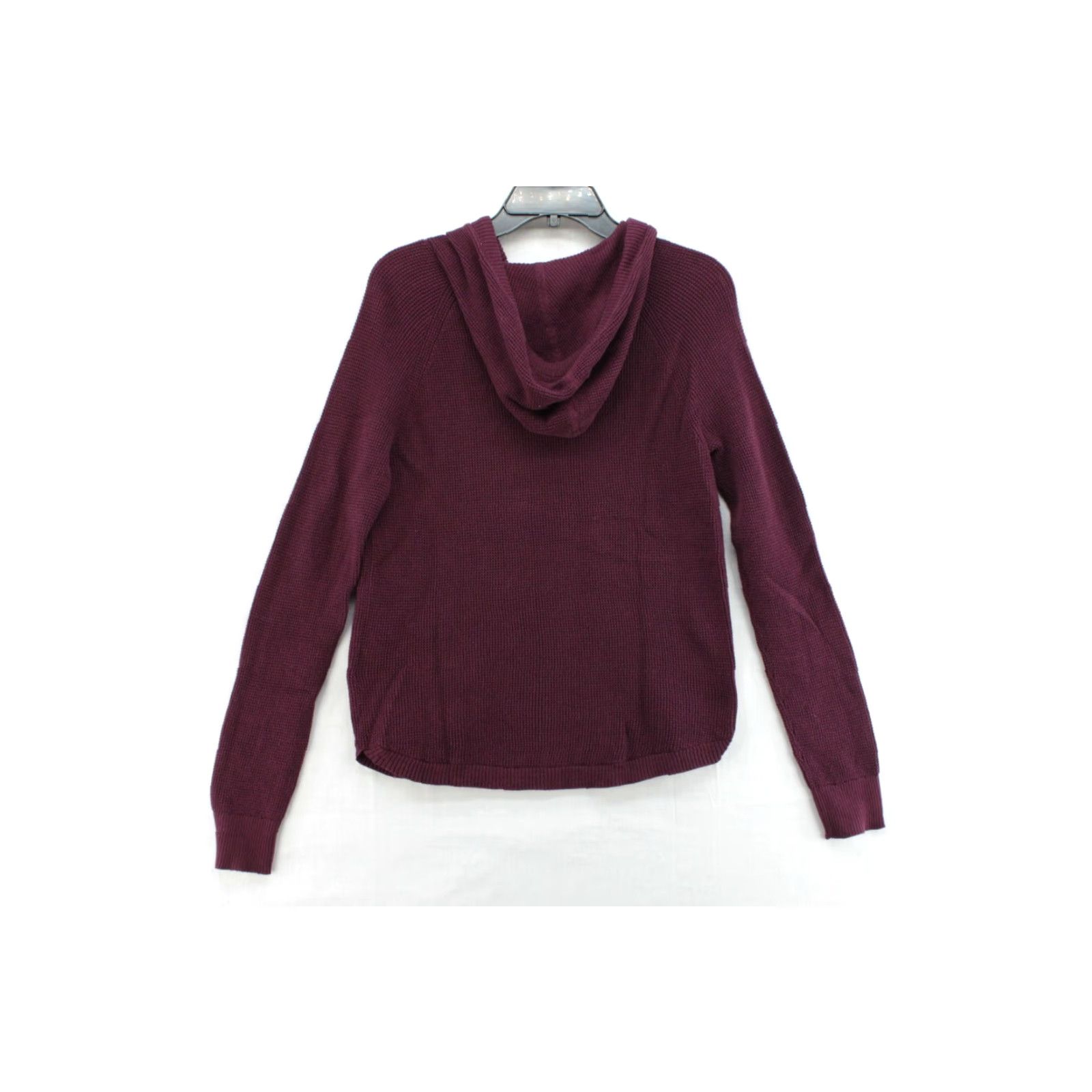 Ralph Lauren Lauren Ralph Lauren Hoodie Women's Waffle Knit Medium Burgandy Drawstring Hood Size M / US 6-8 / IT 42-44 - 6 Thumbnail
