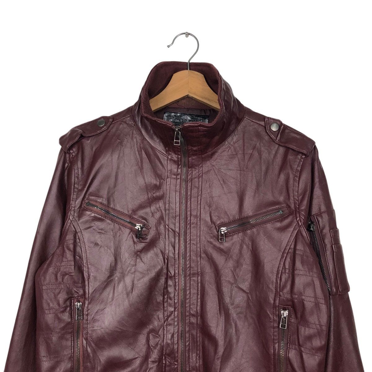 Japanese Brand 📌Vintage Biker Leather Jacket Clone Devgrun Size US M / EU 48-50 / 2 - 4 Thumbnail