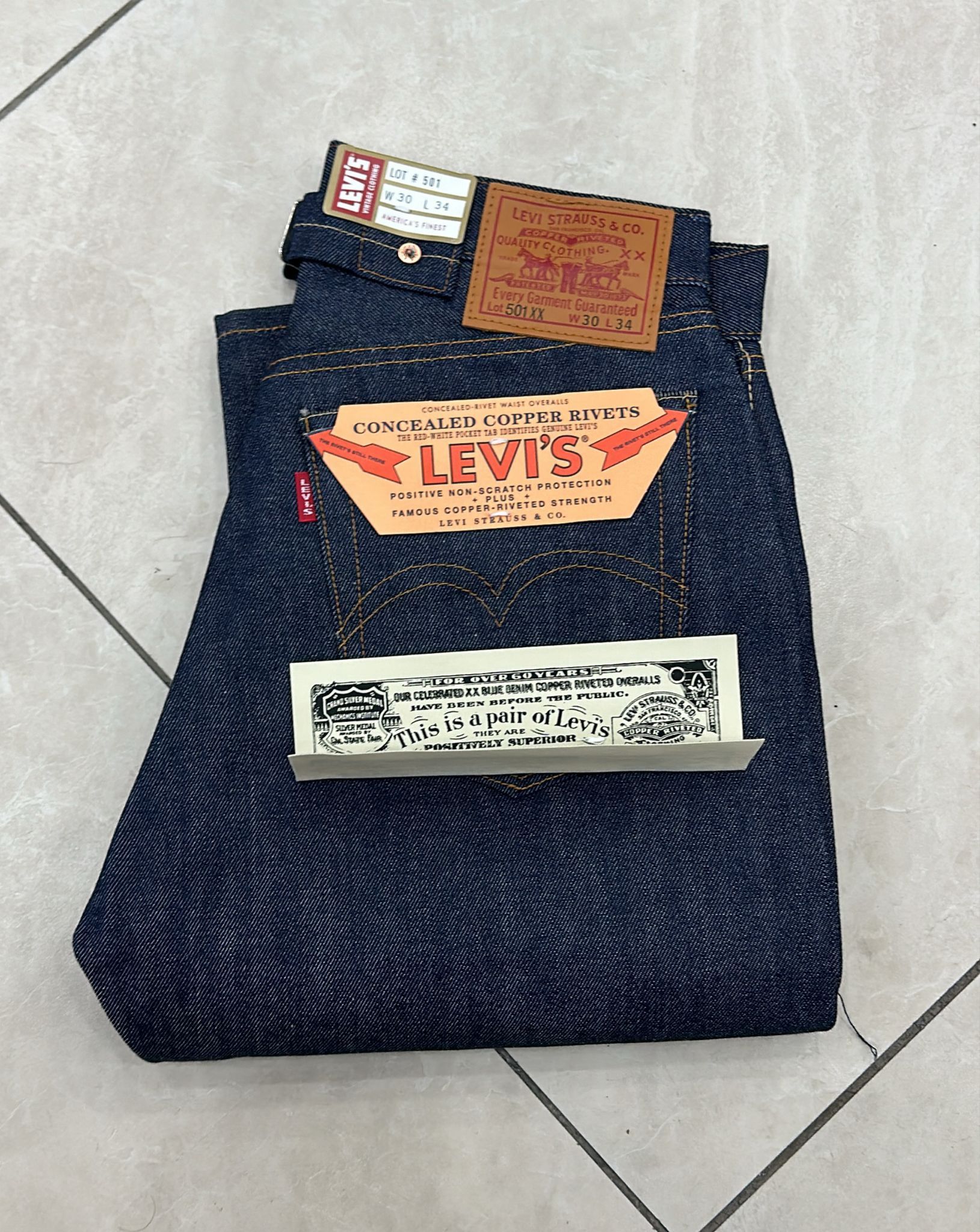 Levi's Vintage Clothing LVC Levi's Vintage Clothing 1937 501XX BigE Selvedge Jeans Size US 30 / EU 46 - 1 Thumbnail