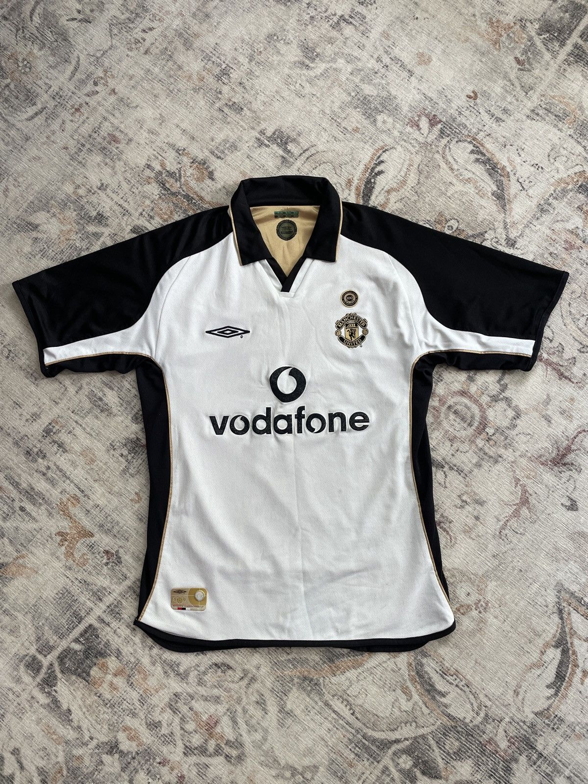 Maillot Réversible Vintage Manchester United 100ème Anniversaire - Umbro 2001/2002 - Taille M - Occasion