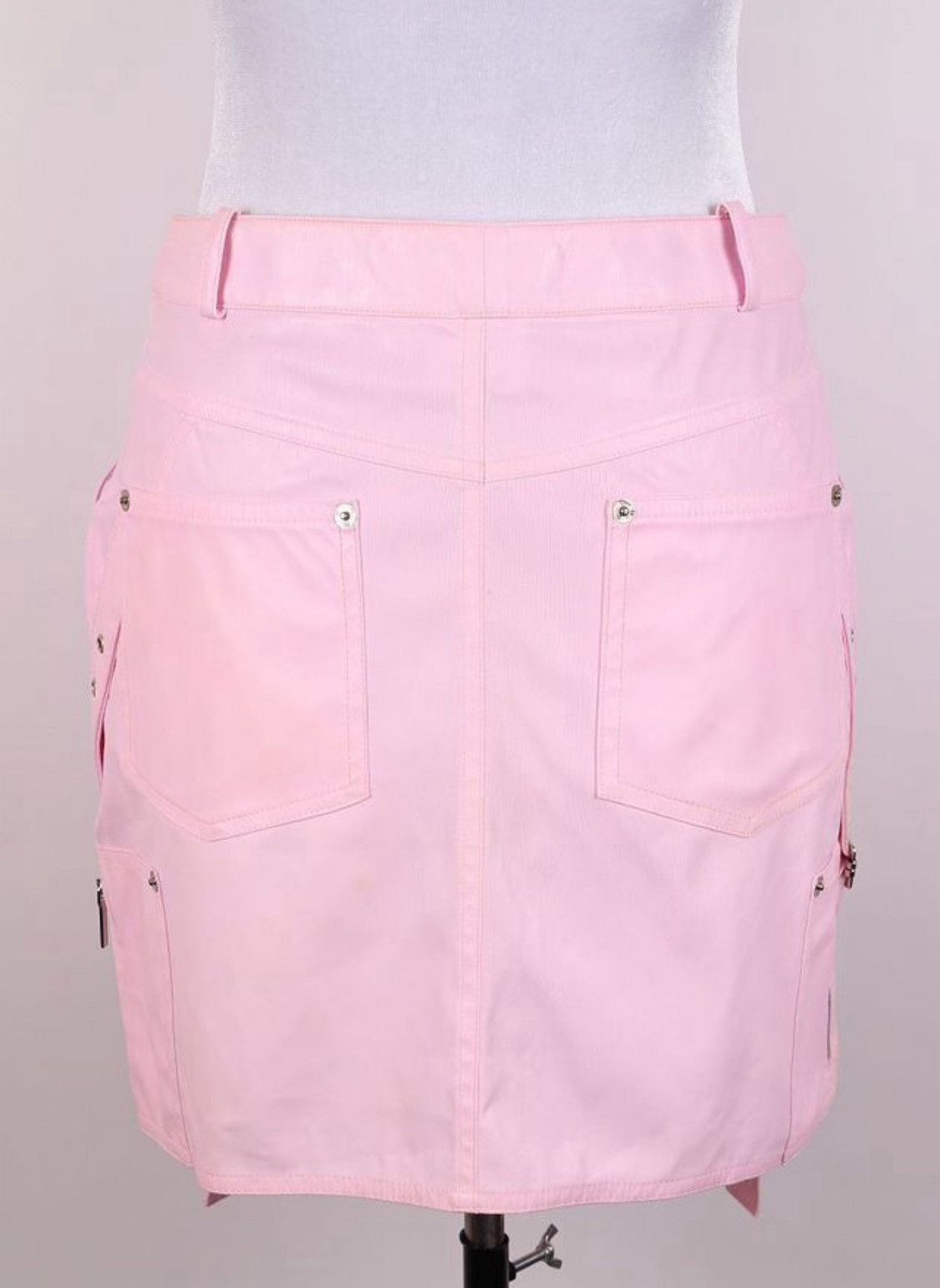 Dior Christian Dior Galliano 2003 Rockstar Pink Belt Detail Skirt Size 26" / US 2 / IT 38 - 3 Thumbnail
