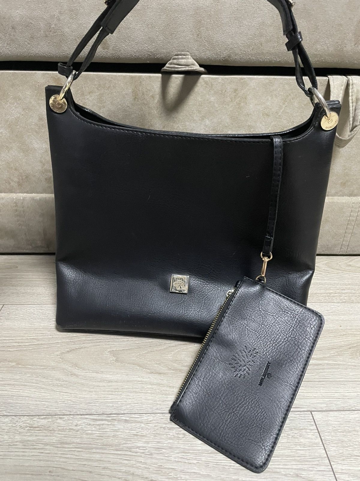 Designer × Mulberry Vintage Mulberry Leather shoulder hand bag With Zip Pouch Size ONE SIZE - 2 Thumbnail