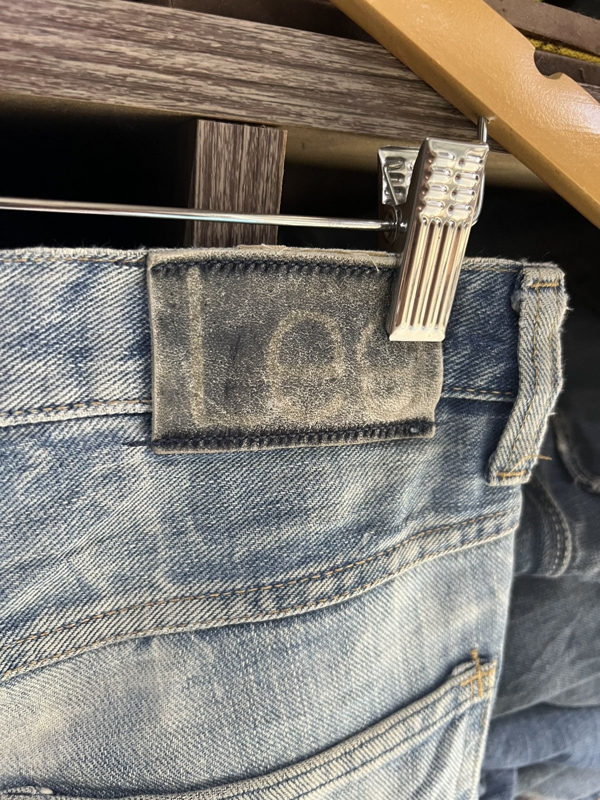 Lee 🔥Rare Vintage Lee 101+ Distressed Denim Size US 31 - 12 Thumbnail