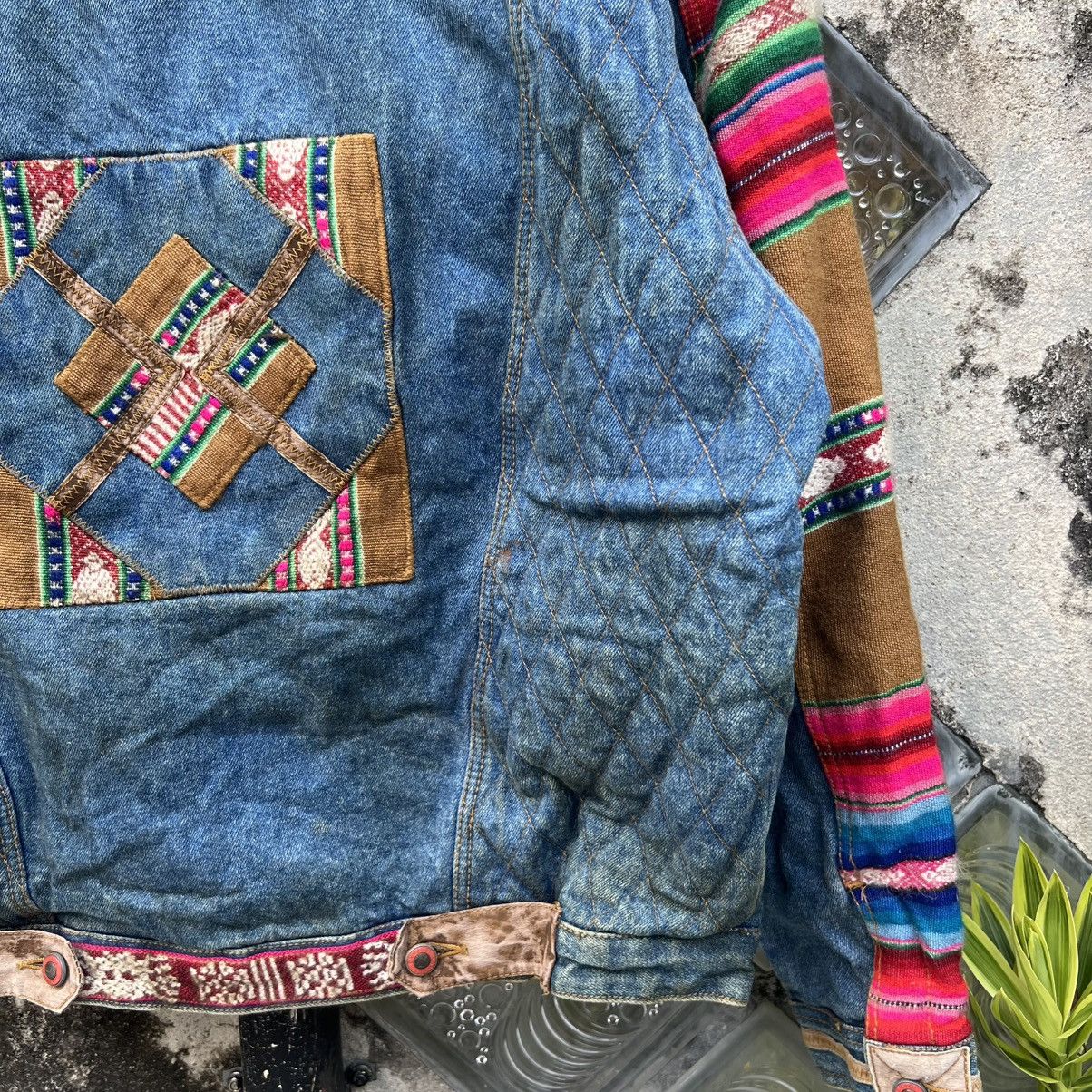 Japanese Brand “RARE” PATCHWORK HEAVY DENIM JACKET Size US XL / EU 56 / 4 - 12 Thumbnail