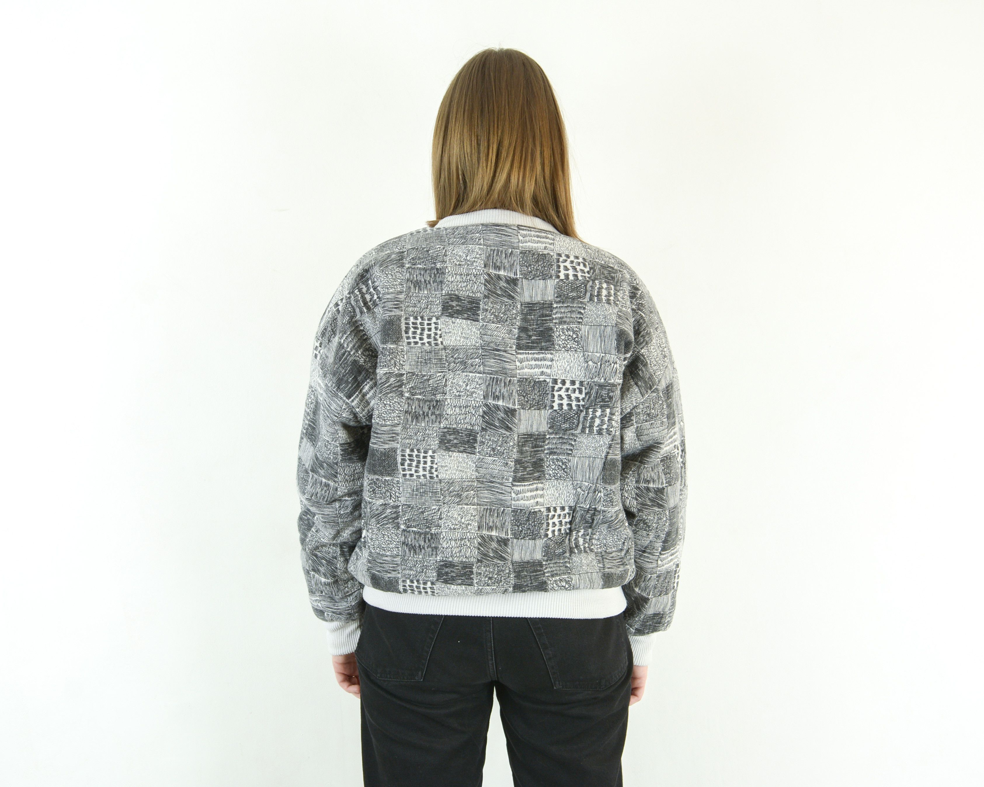 Art Comes First × Vintage Patterned Jumper Thick Sweatshirt Pullover Jacket Top Casual Size L / US 10 / IT 46 - 4 Thumbnail