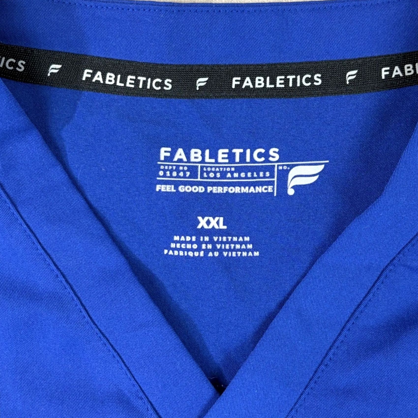 Fabletics Fabletics Scrub Set Royal Blue V-Neck Top XXL Jogger Pants XL Medical Uniform Men Size US XXL / EU 58 / 5 - 5 Thumbnail