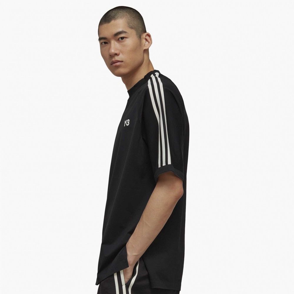 Adidas Adidas Y-3 Stripes Tee Black Size US L / EU 52-54 / 3 - 2 Thumbnail