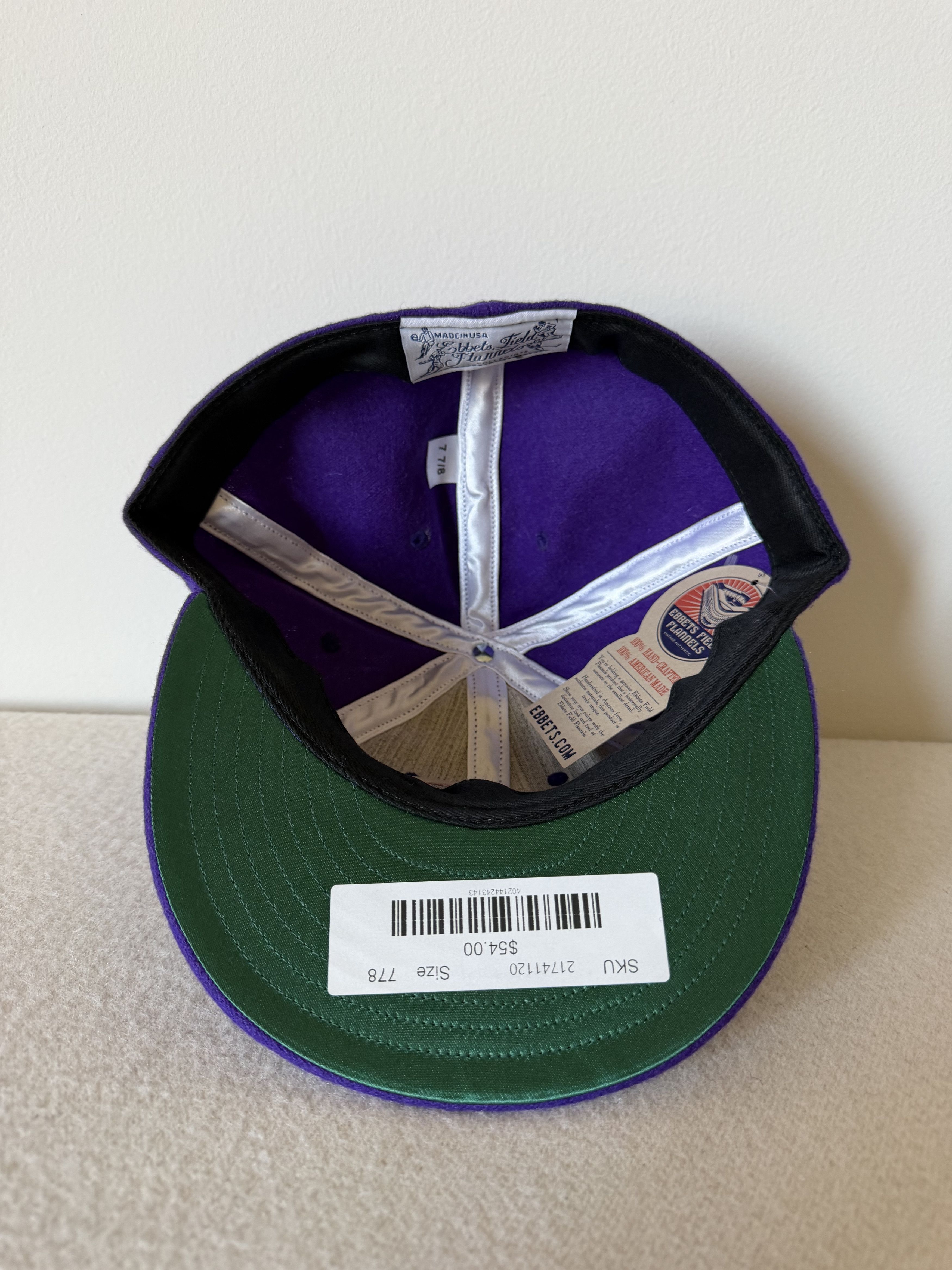 Ebbets Field Flannels 7 7/8 Ebbets University of Washington 1936 Rowing Team Hat Size ONE SIZE - 5 Thumbnail