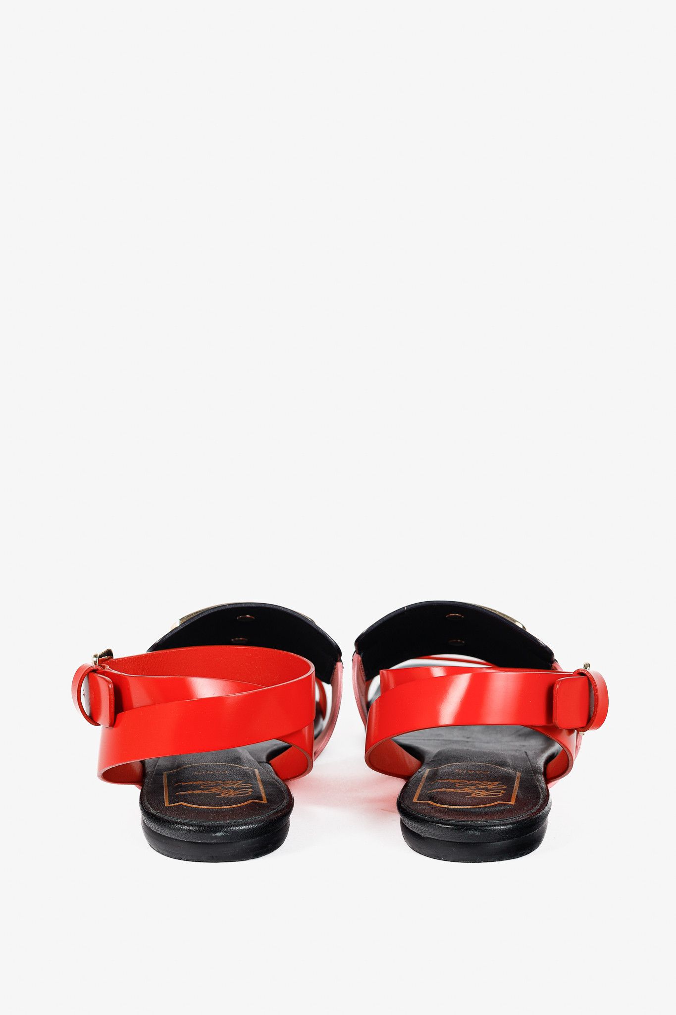 Roger Vivier Roger Vivier SS/14 Colour-Block Buckle Flat Sandals Size US 4 / IT 34 - 4 Thumbnail