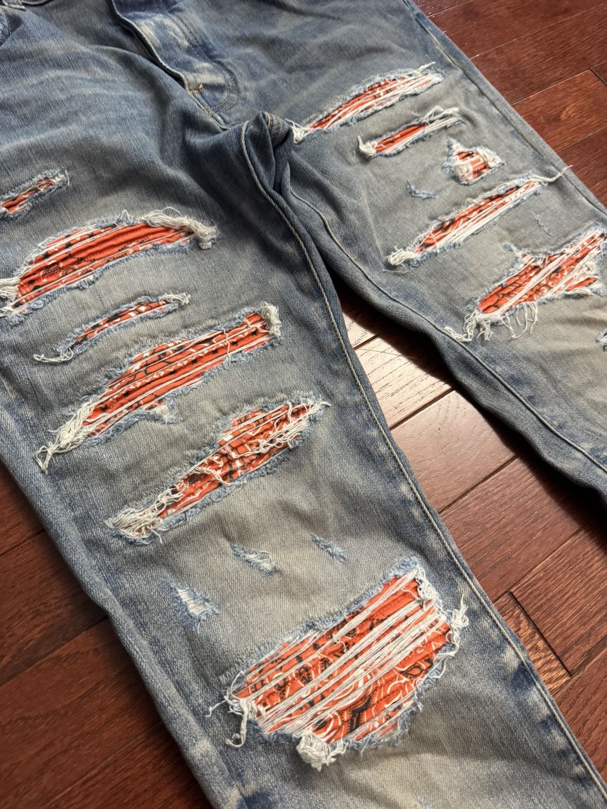 Amiri MX1 Thrasher Orange Bandana Size 31