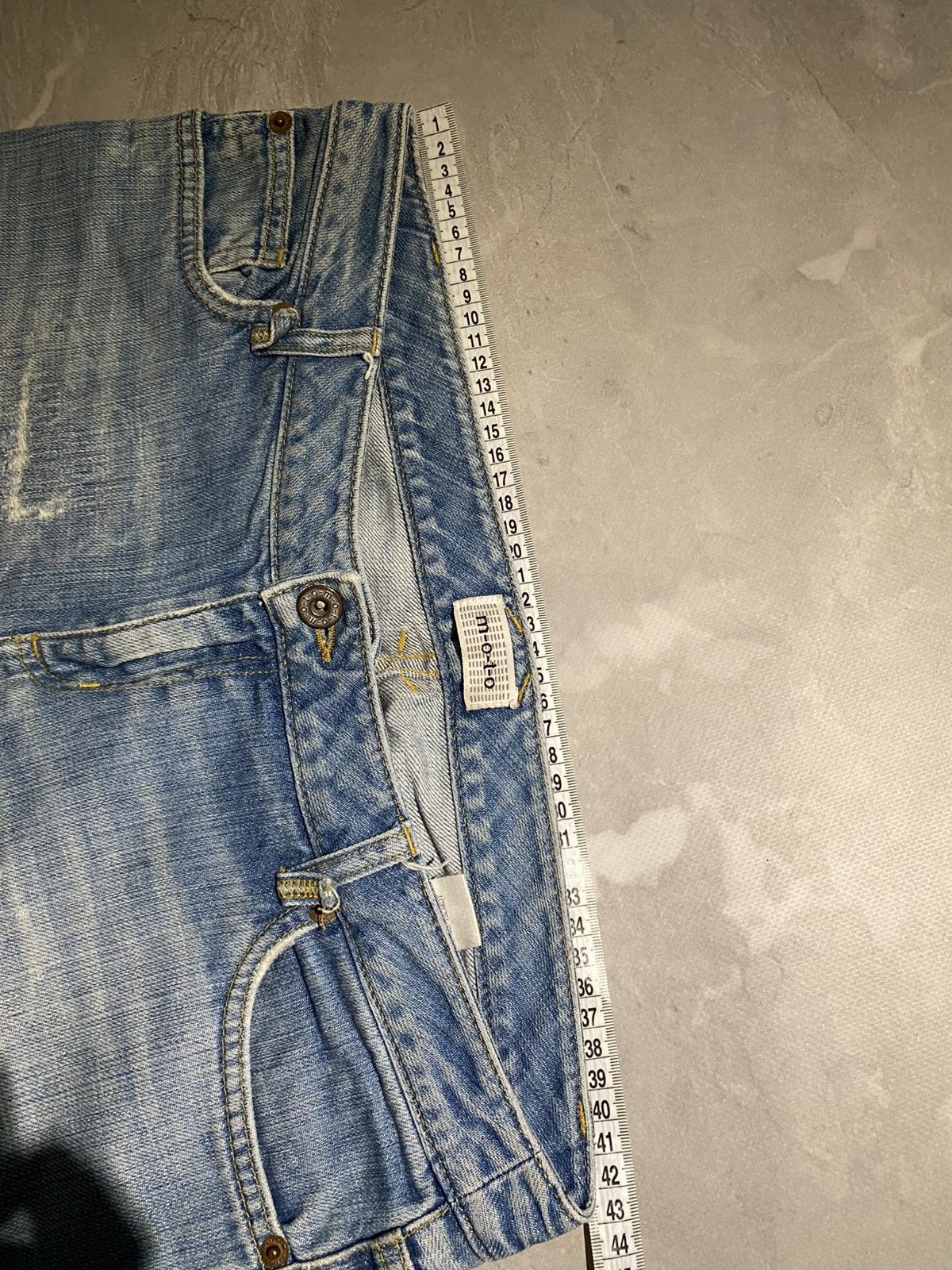 Japanese Brand Archive Style Slim Denim Washed Fade Rare Look Size US 33 - 10 Thumbnail