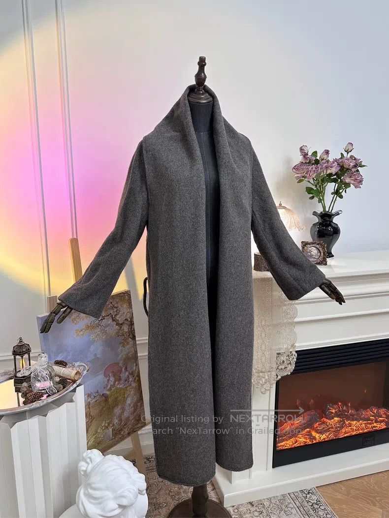 Hermes Hermes 1998 Classic Cashmere Long Coat, Gray Size XS / US 0-2 / IT 36-38 - 5 Thumbnail