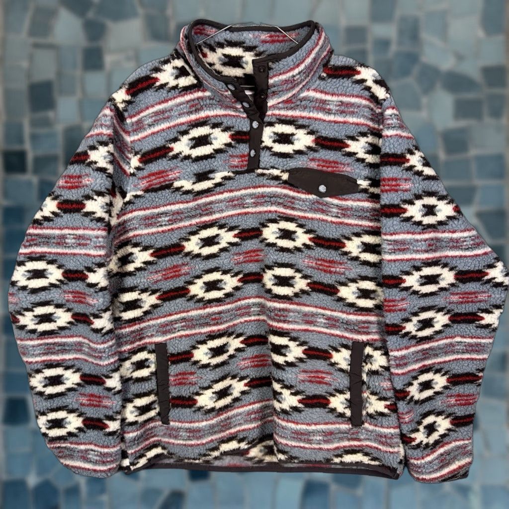 Vintage Cinch Jacket Womens 2XL Polar Fleece Aztec Snap T Pullover Western Jacket Shirt (Geometric) Mens? Size XXL / US 16-18 / IT 52-54 - 1 Thumbnail