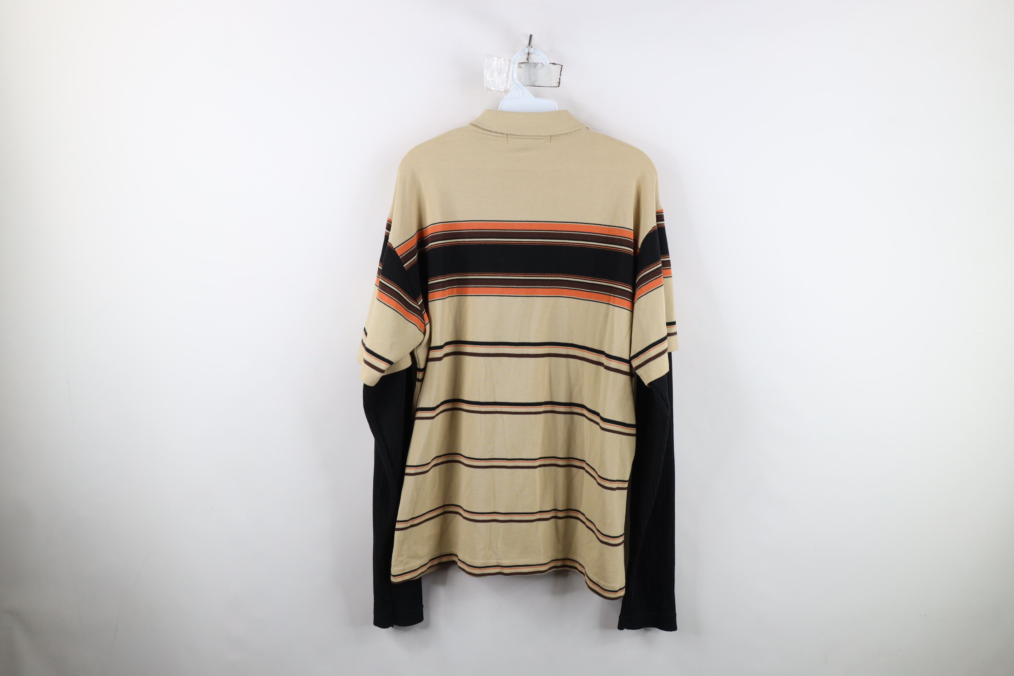 Vintage Vintage Y2K Streetwear Striped Long Sleeve Polo Shirt Size US L / EU 52-54 / 3 - 11 Thumbnail