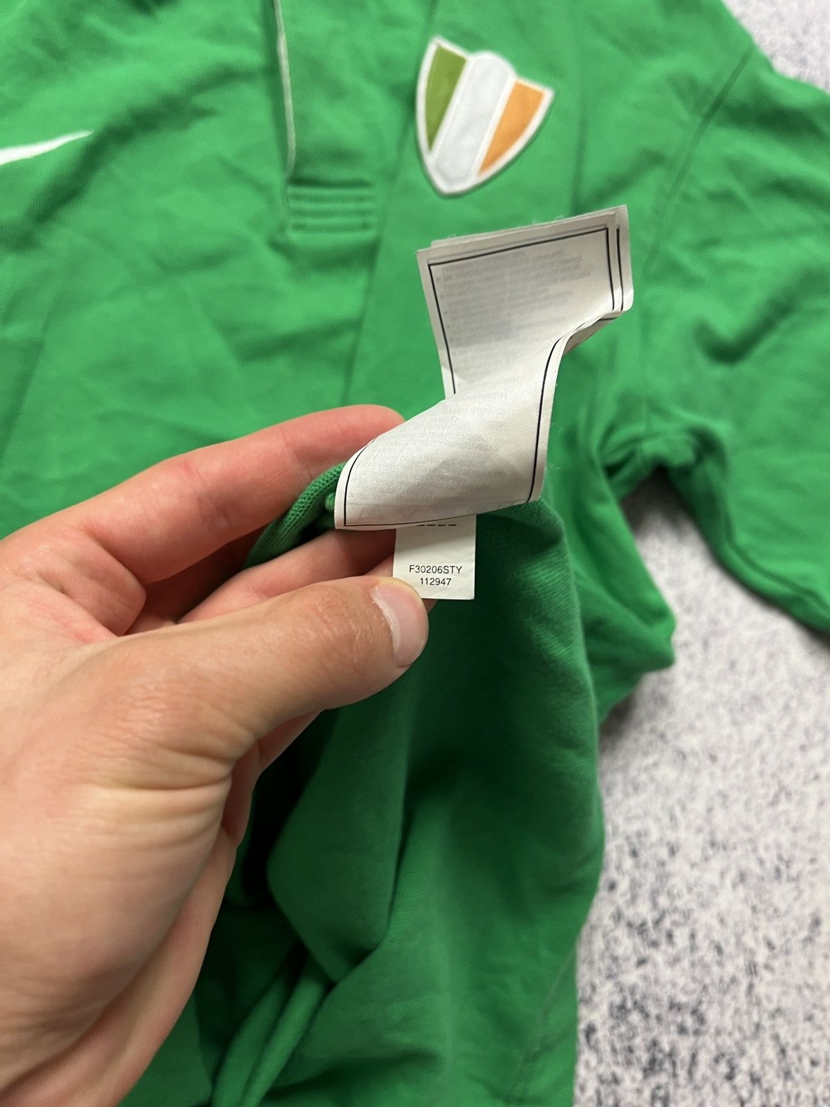 Nike × Vintage Rare Vintage Nike Ireland Polo Long-Sleeve Small Swoosh Size US L / EU 52-54 / 3 - 11 Thumbnail